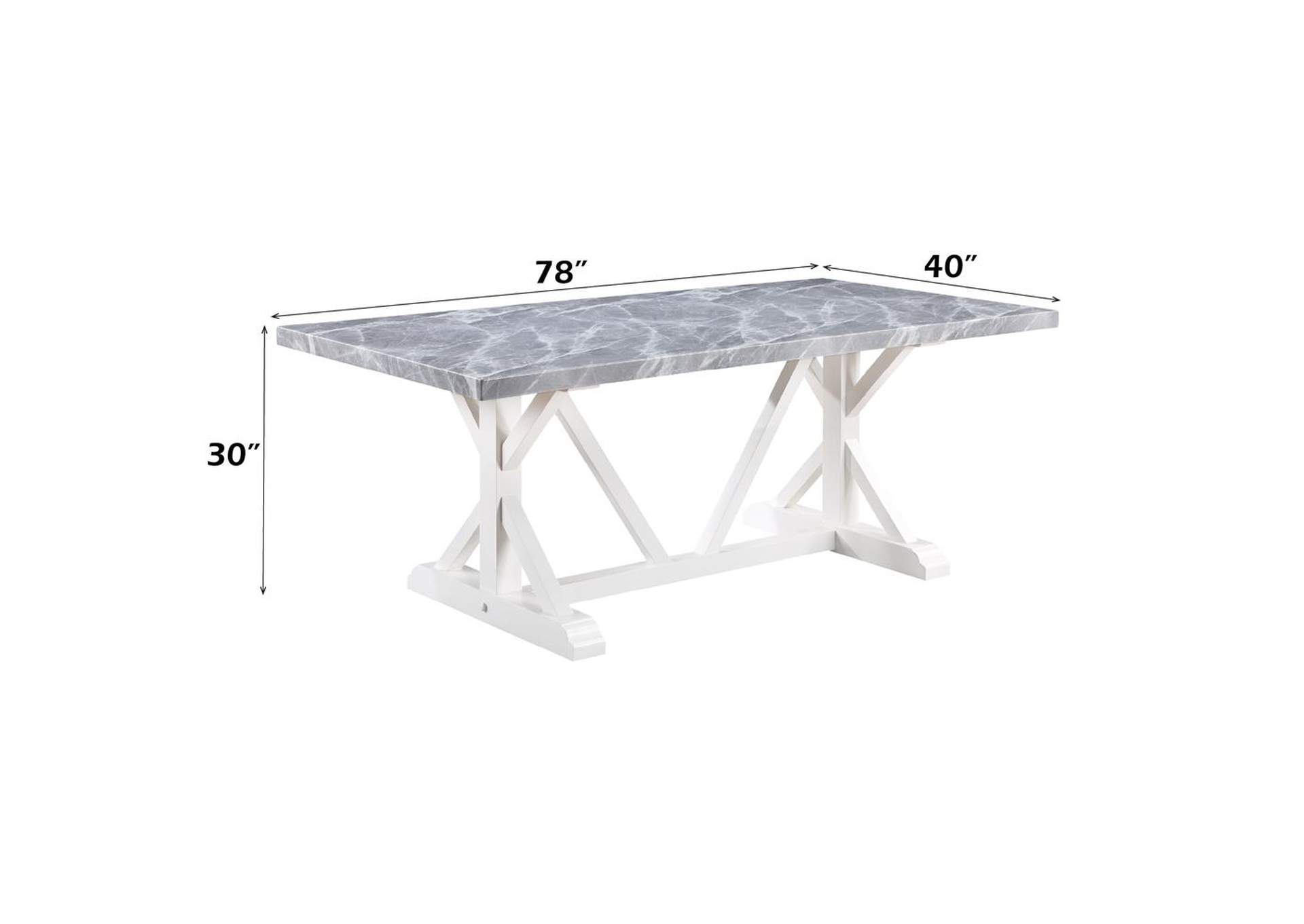 Hollyn Dining Table with Engineered Stone Top image 8