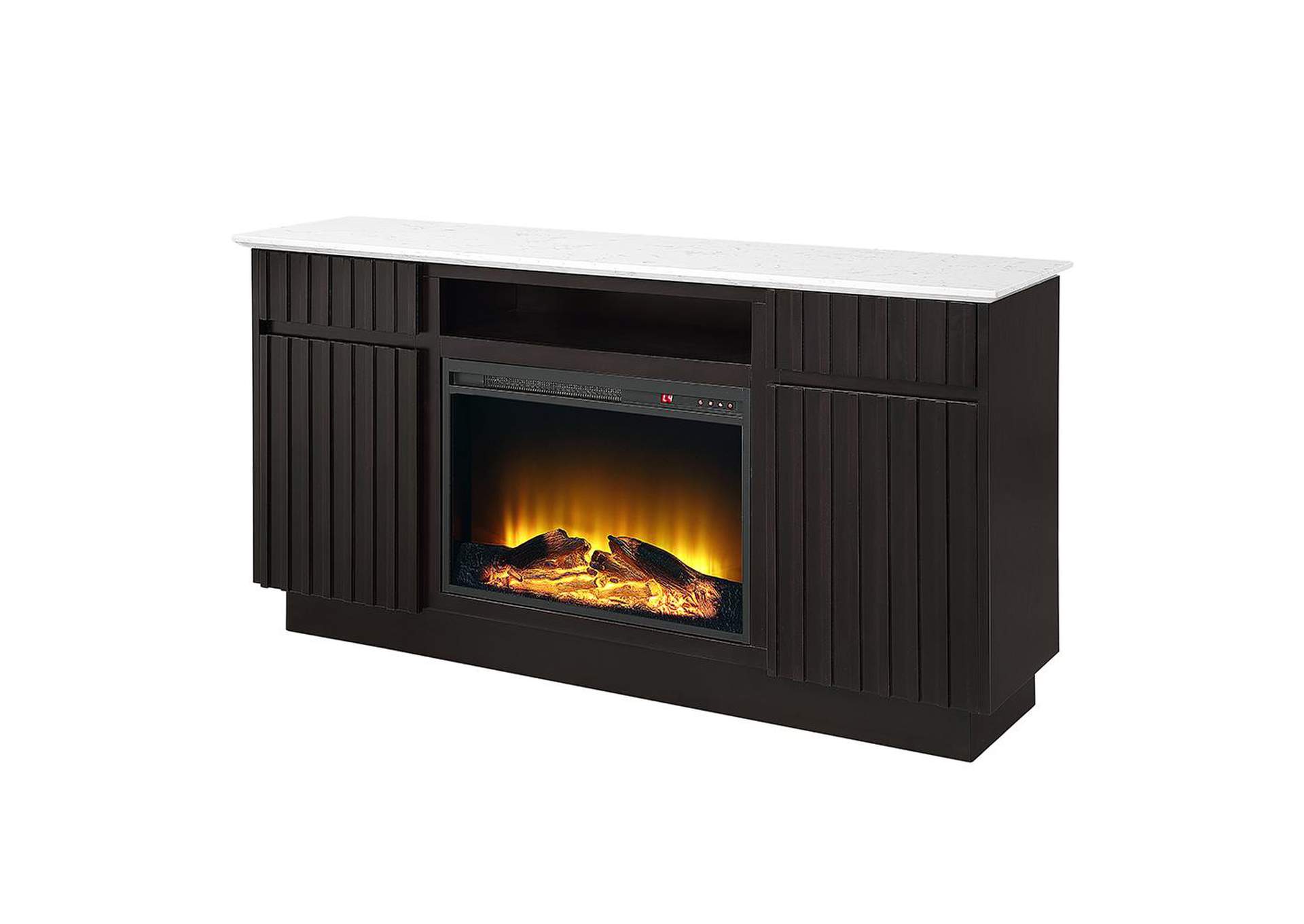 Jaramillo Server with Natural Marble Top and Fireplace image 3