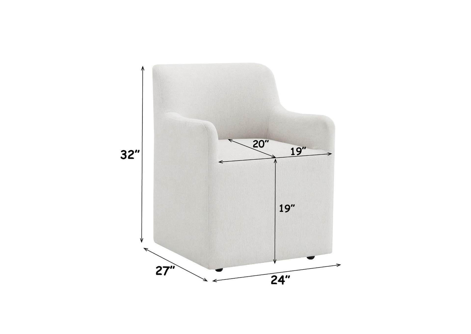 Cafell Arm Chair with Swivel Casters image 9
