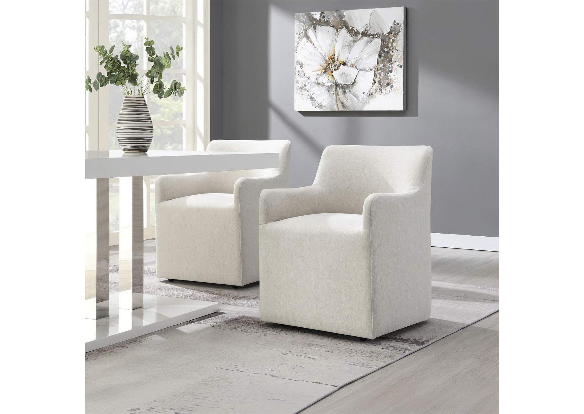 Cafell Arm Chair with Swivel Casters image 3