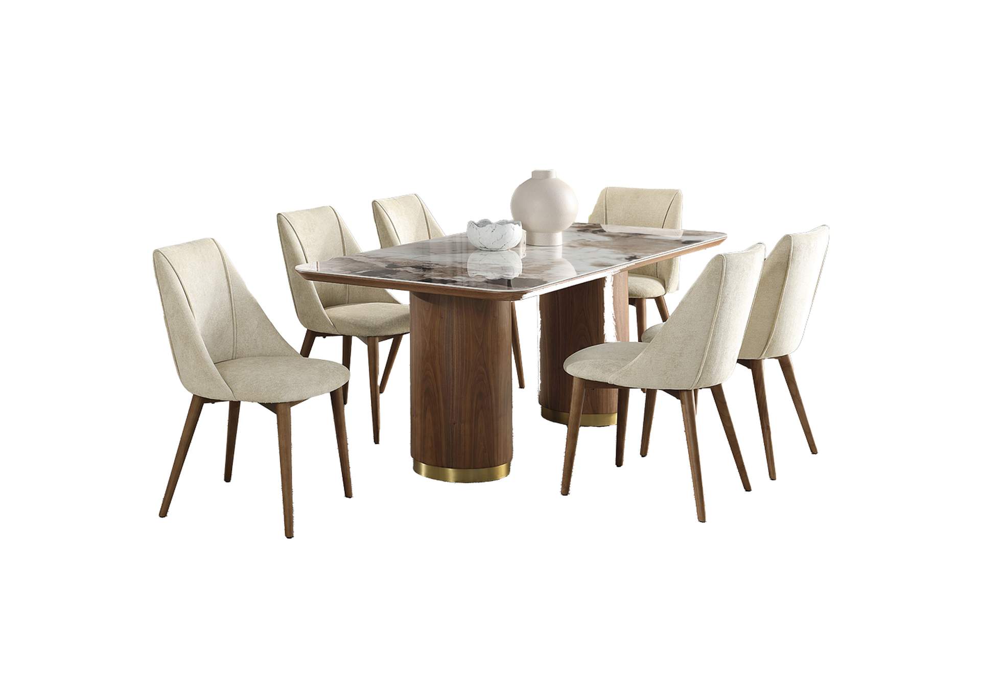 Willene Dining Table with Ceramic Top