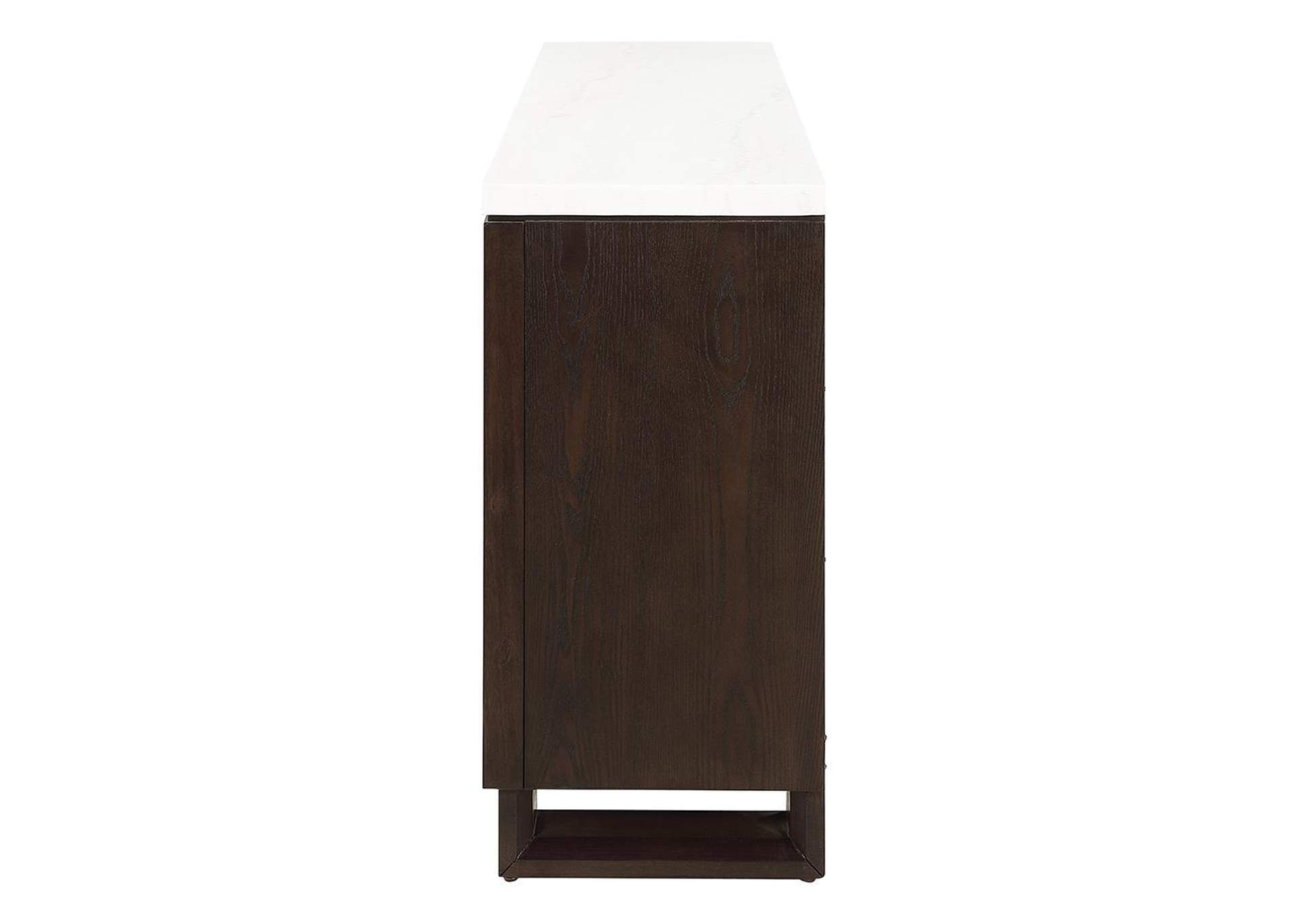 Edwyn Server with Natural Marble Top and Fireplace image 5