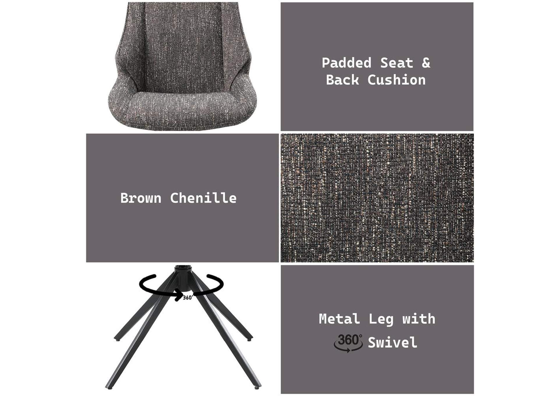 Malika Side Chair with Swivel - Set of 2 image 9