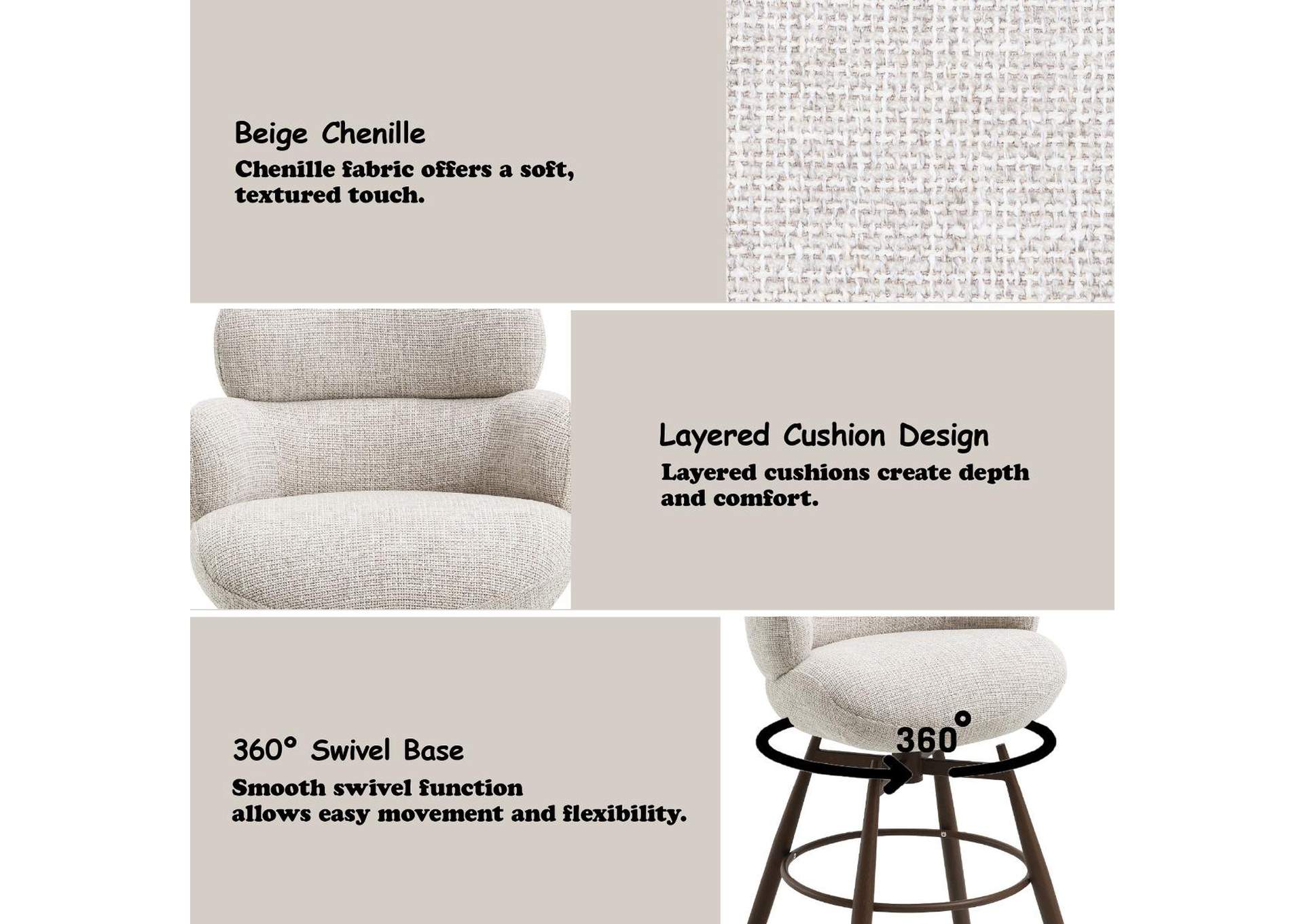 Jena Counter Height Chair with Swivel image 9