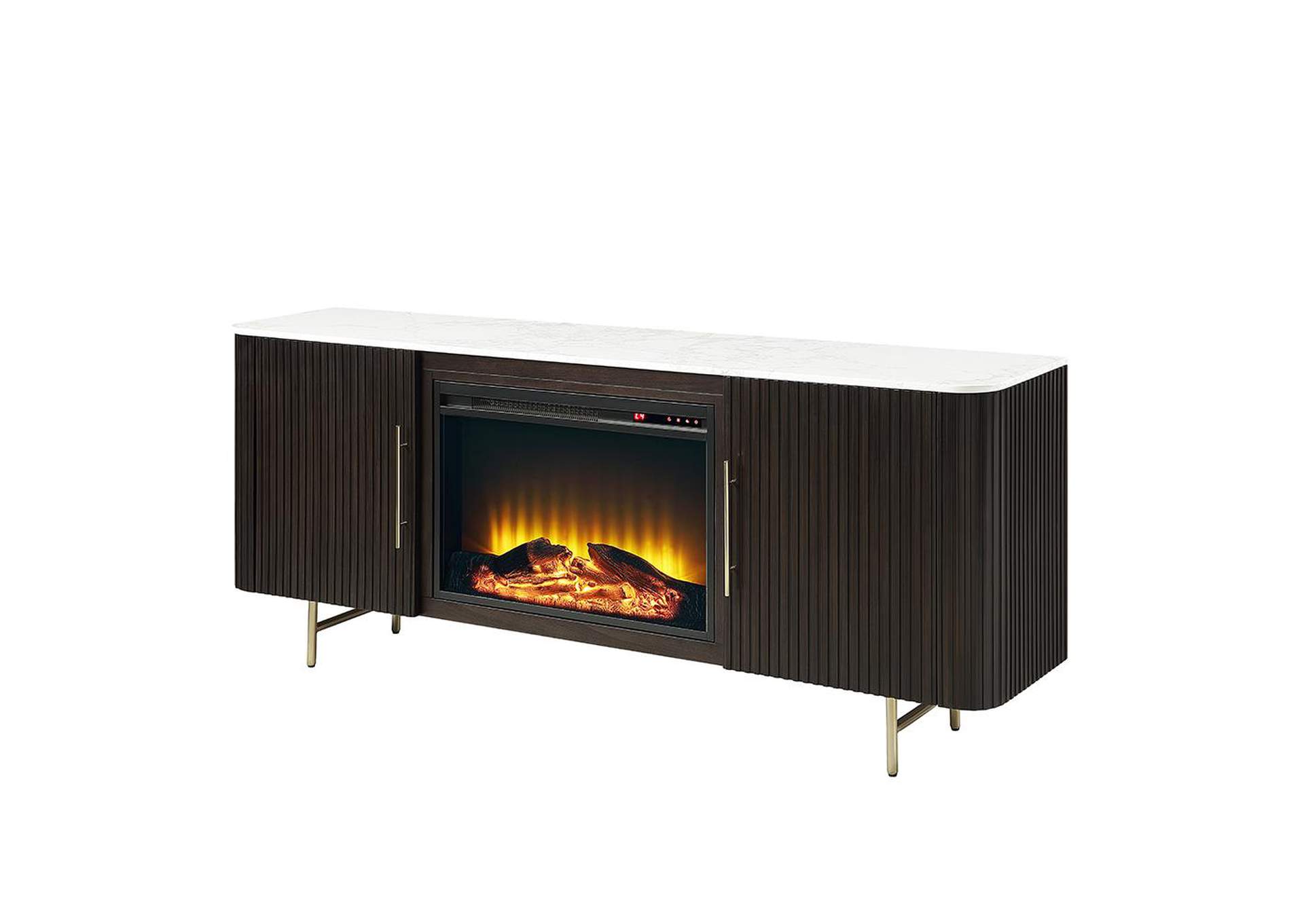 Clayten Server with Marble Top and Fireplace image 3