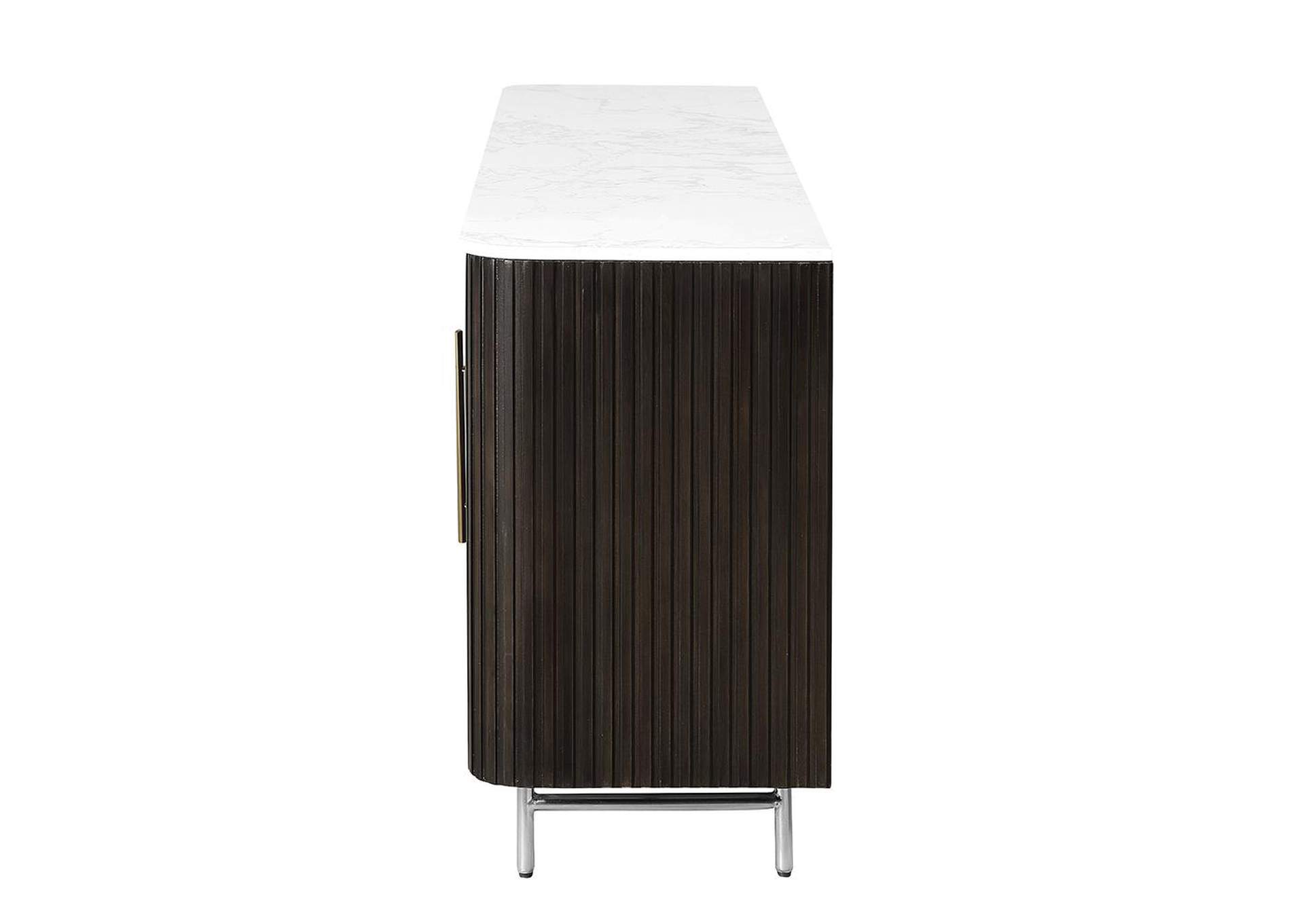 Clayten Server with Marble Top and Fireplace image 6
