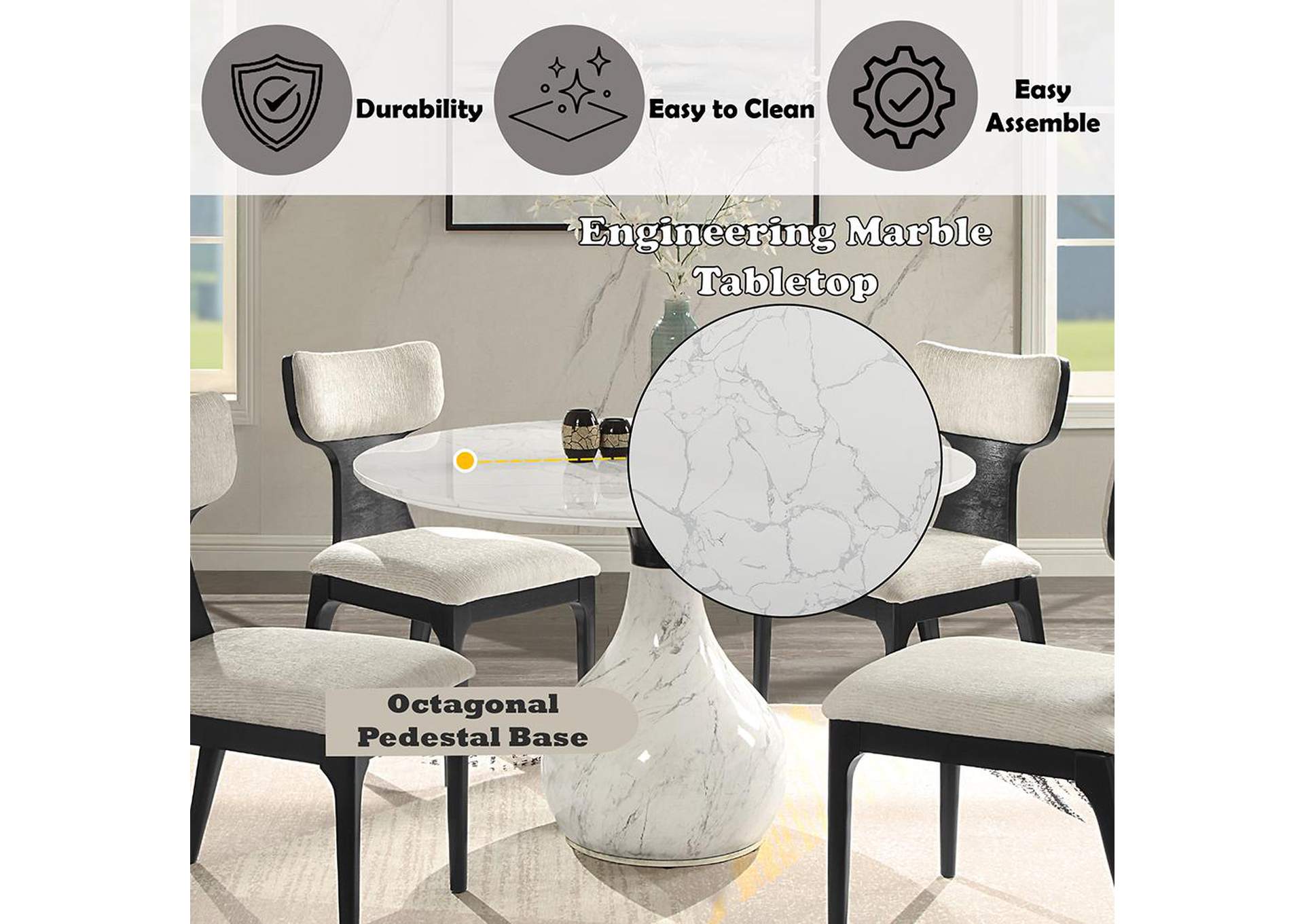 Koen Round Dining Table image 8