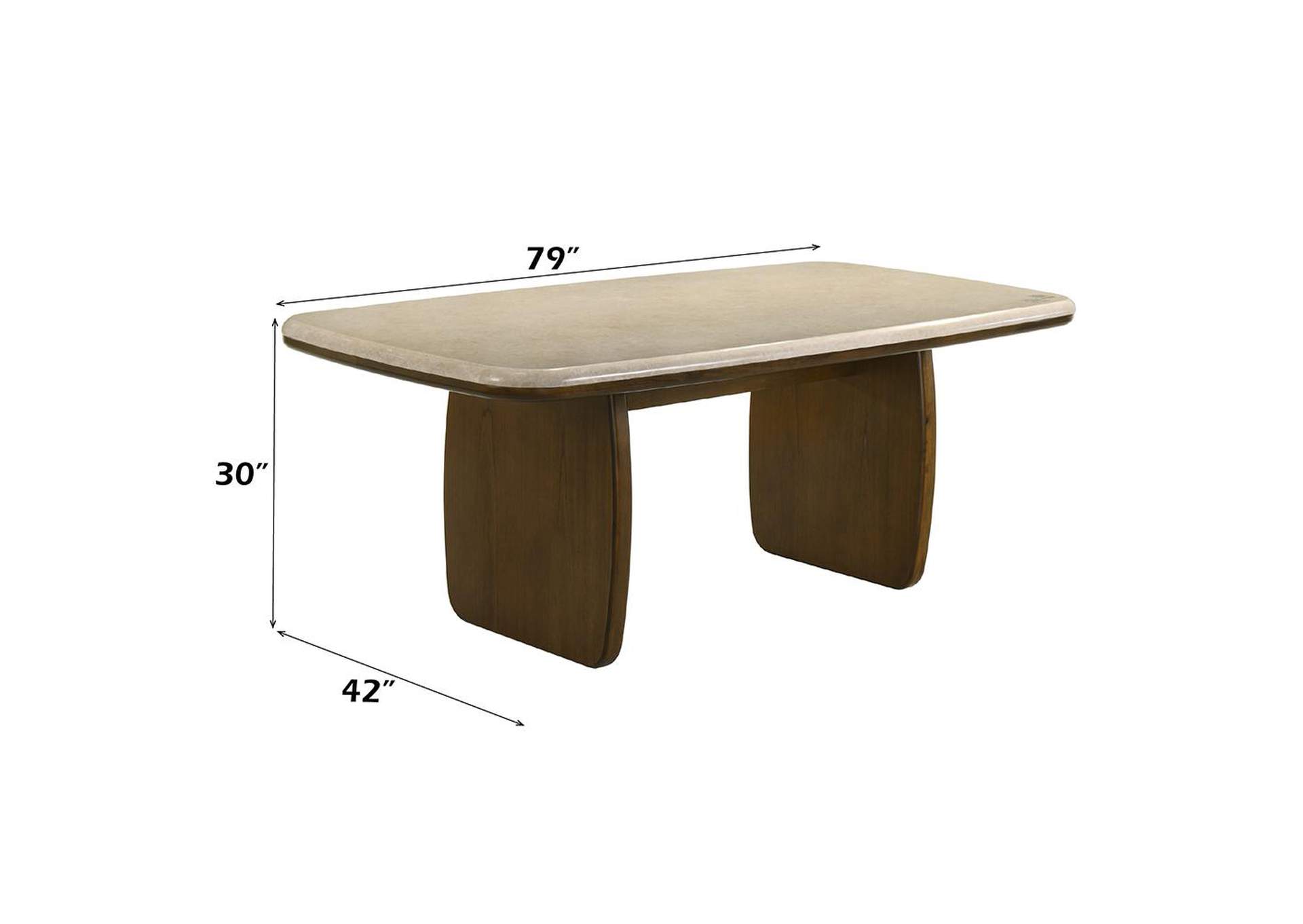 Kasha Dining Table with Natural Marble Top image 7