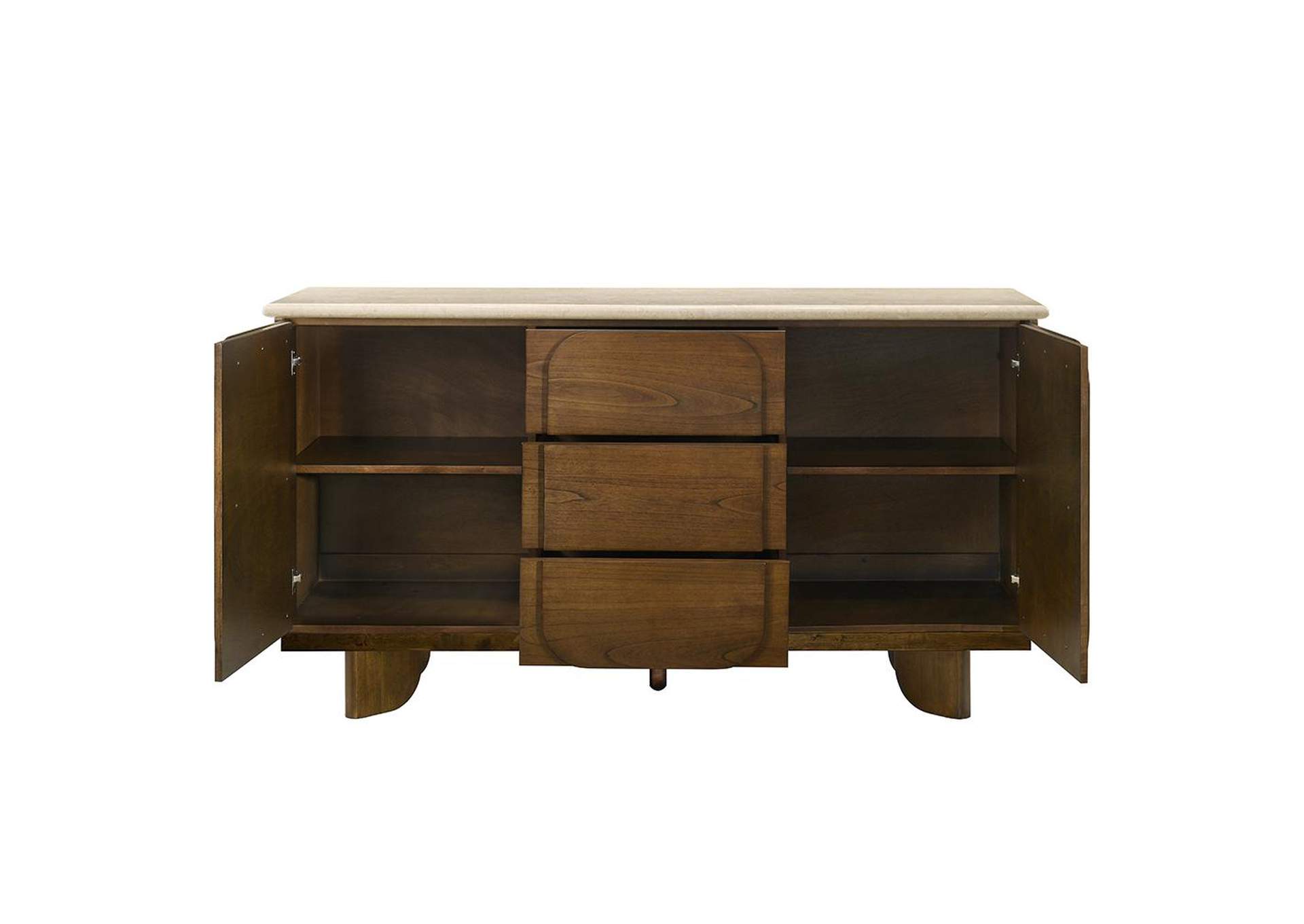 Kasha Server with Natural Marble Top image 5