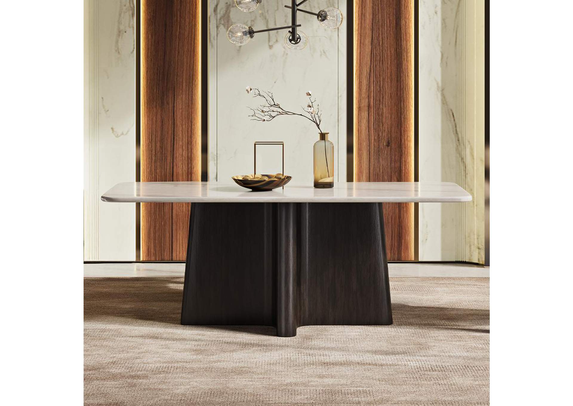 Jacory Dining Table with Bottocino Marble Top image 1