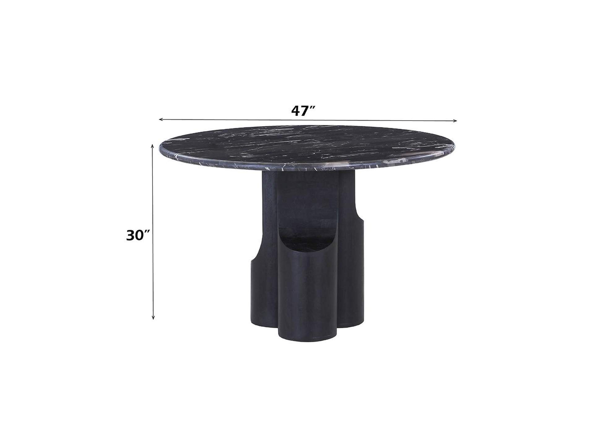 Kinton Round Dining Table with Natural Marble Top image 7