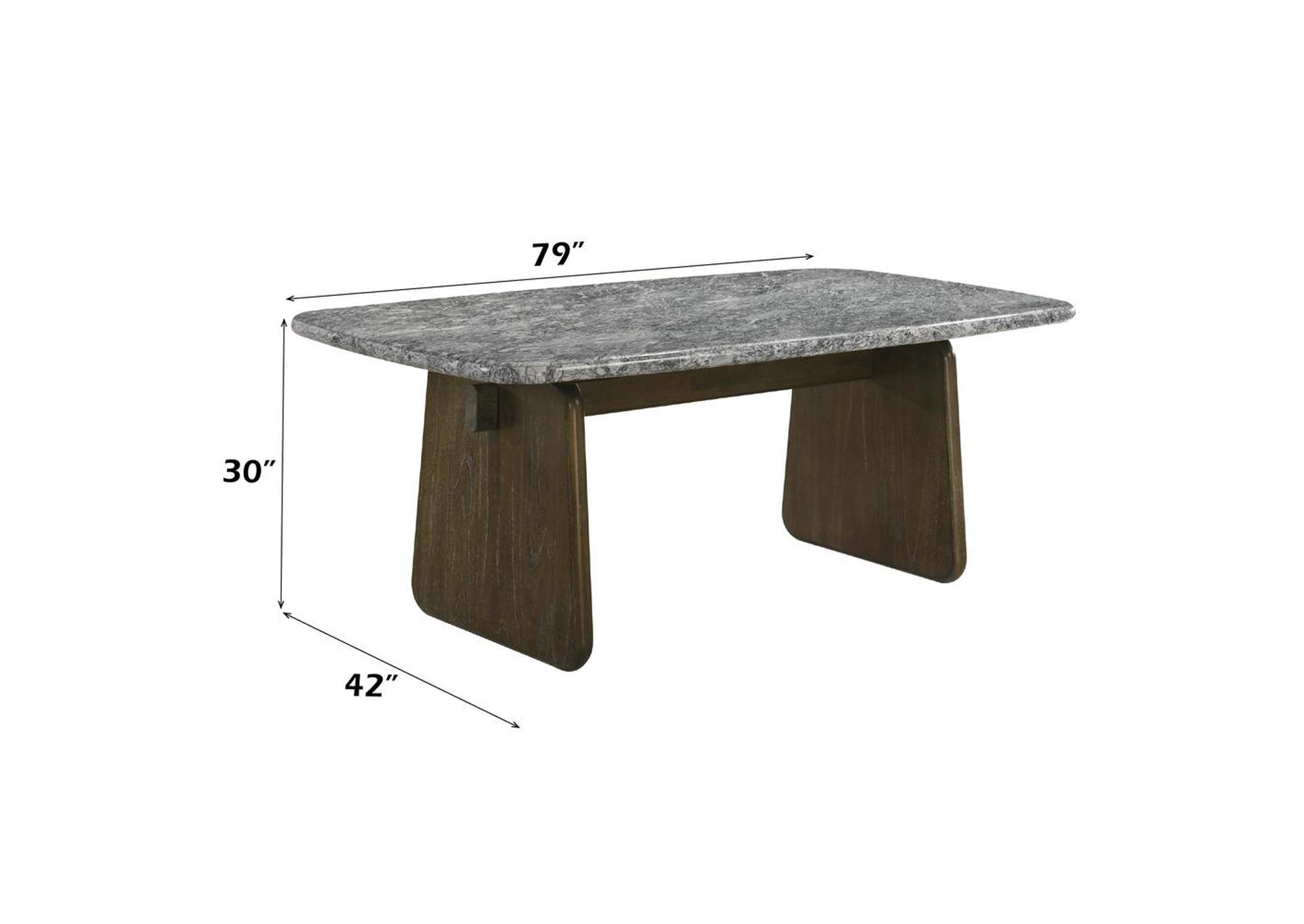 Dillon Dining Table with Natural Marble Top image 6