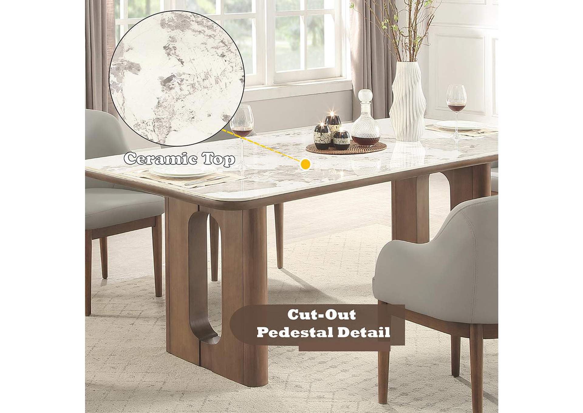 Harvey Dining Table with Ceramic Top image 8