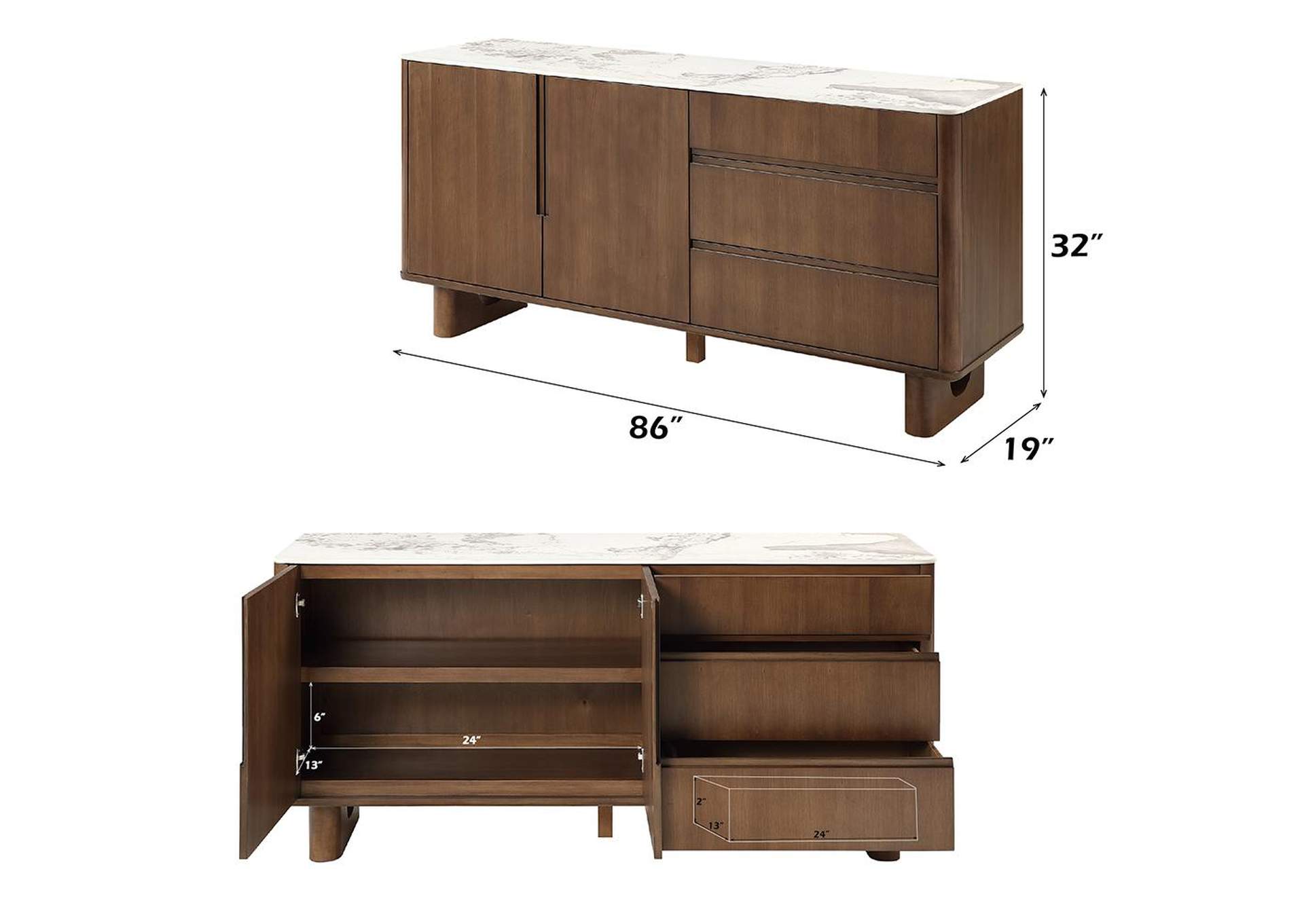 Harvey Server with Ceramic Top image 8