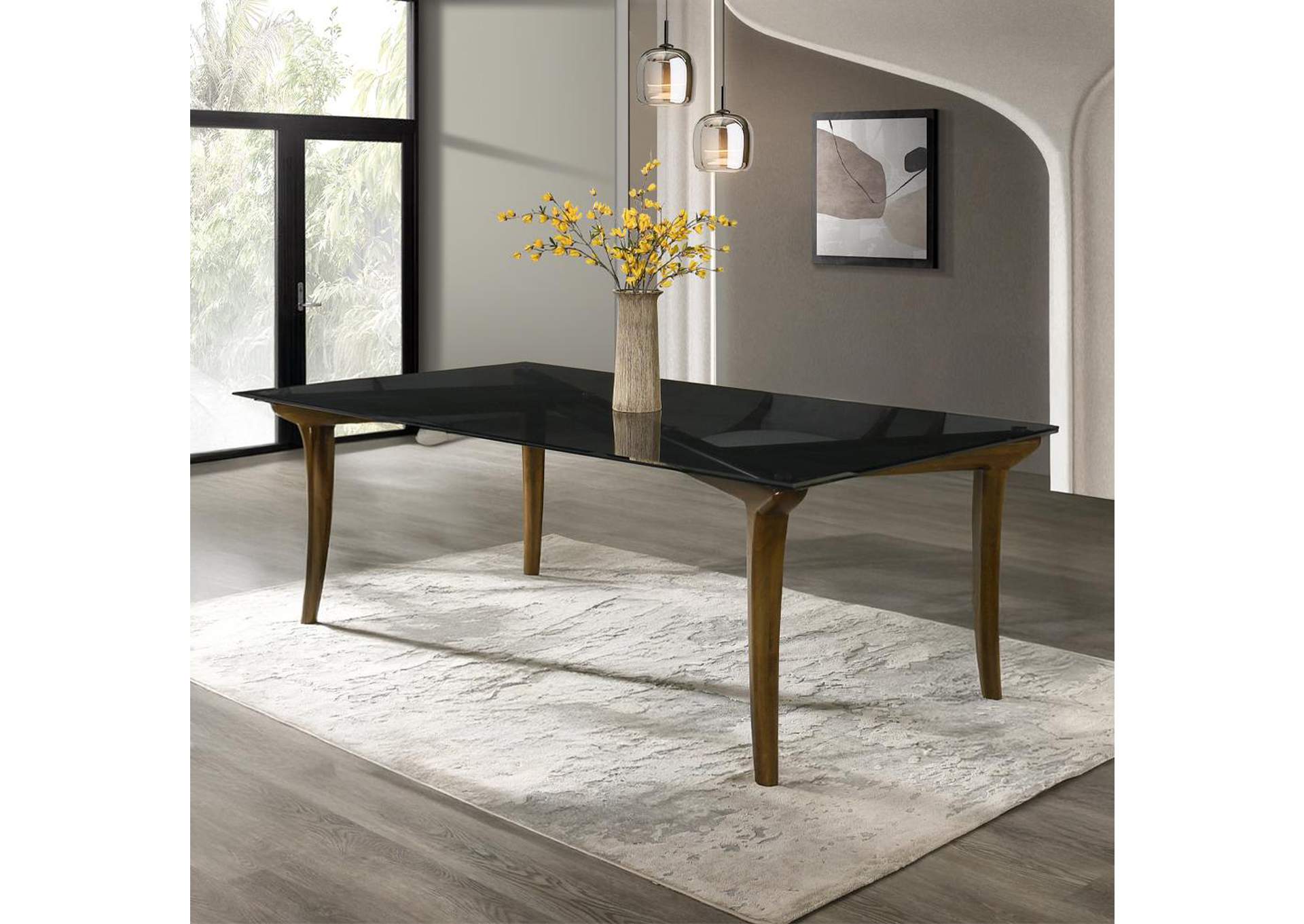 Danzel Dining Table with Glasss Top image 1