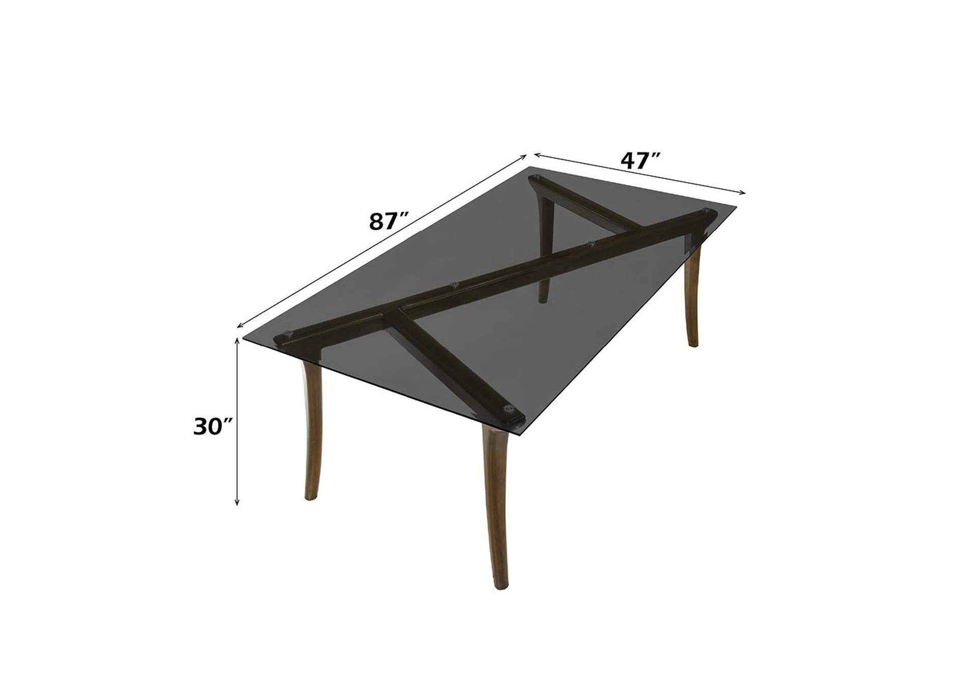 Danzel Dining Table with Glasss Top image 8