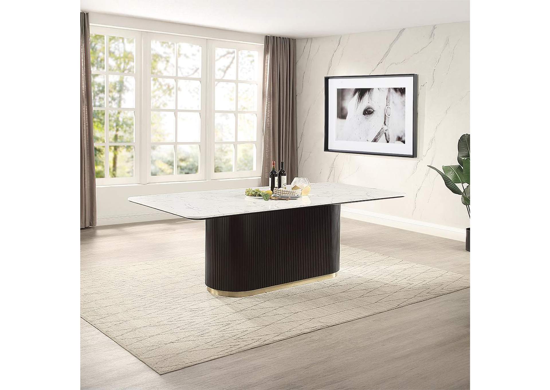 Clayten Dining Table with Marble Top image 1