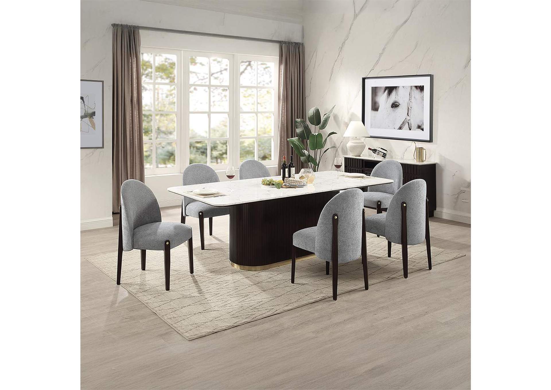 Clayten Dining Table with Marble Top image 3