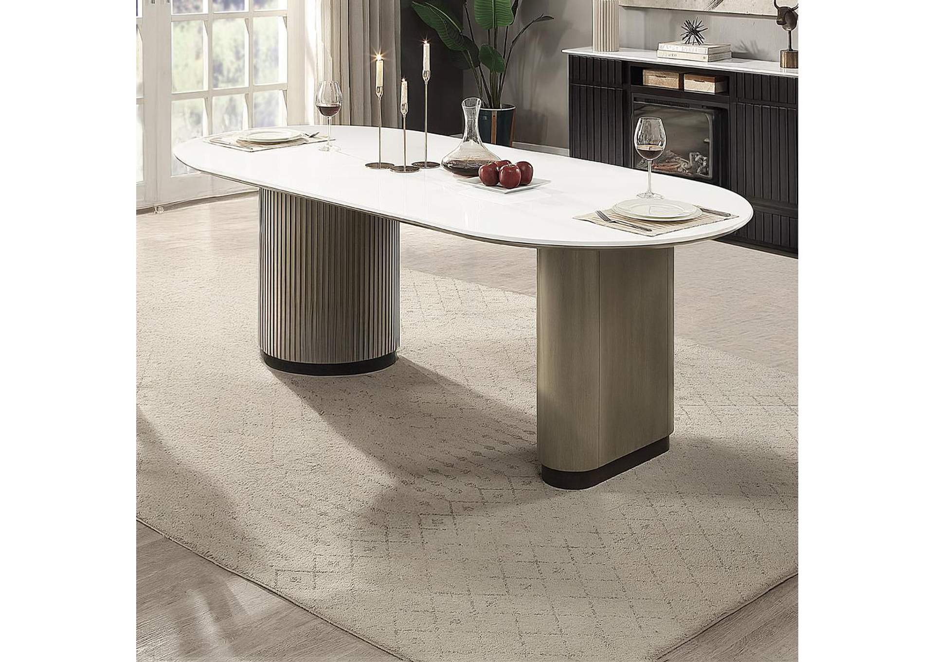 Clayten Dining Table with Engineered Top image 1