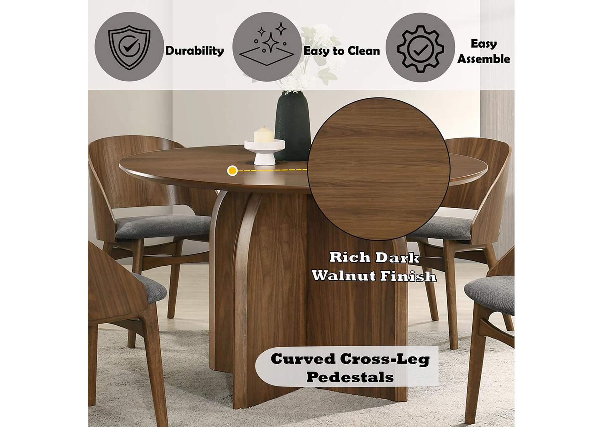 Delmon Round Dining Table image 9