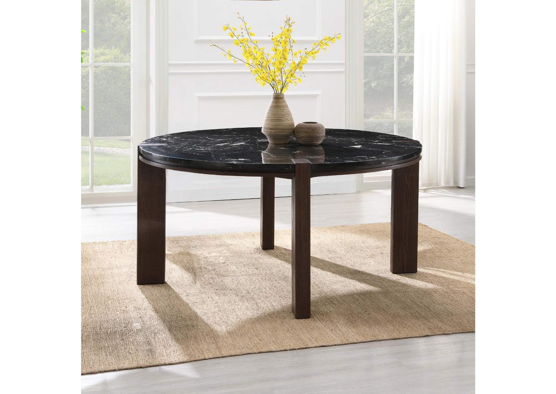 Estella Round Dining Table with Marble Top image 1