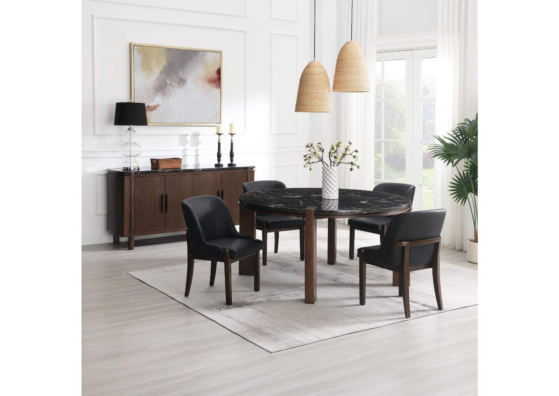 Estella Round Dining Table with Marble Top image 7