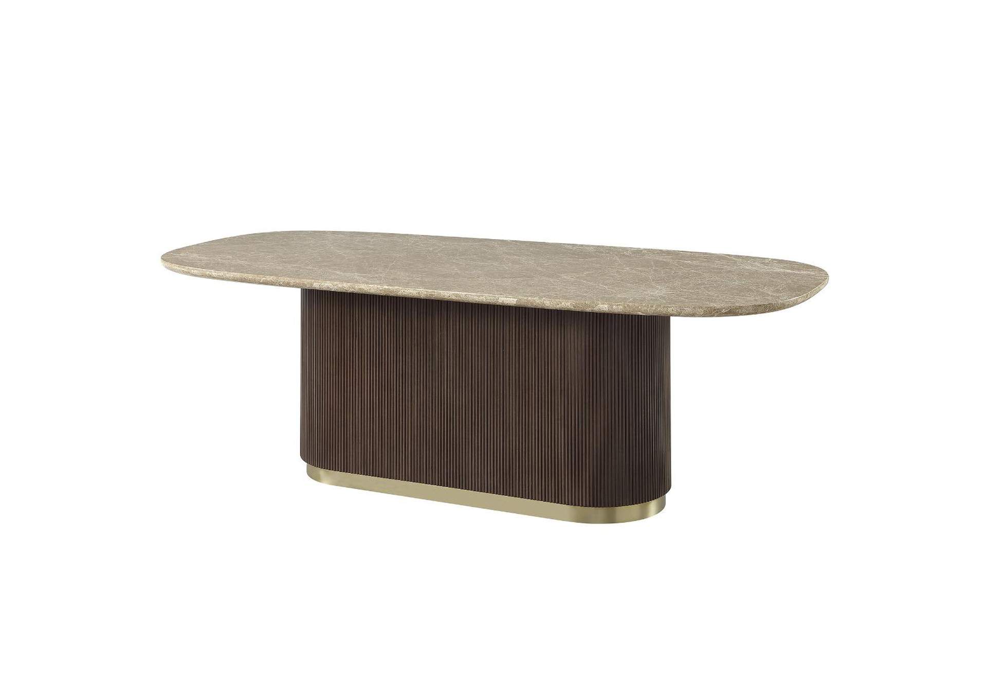 Clayten Dining Table with Natural Marble Top image 4