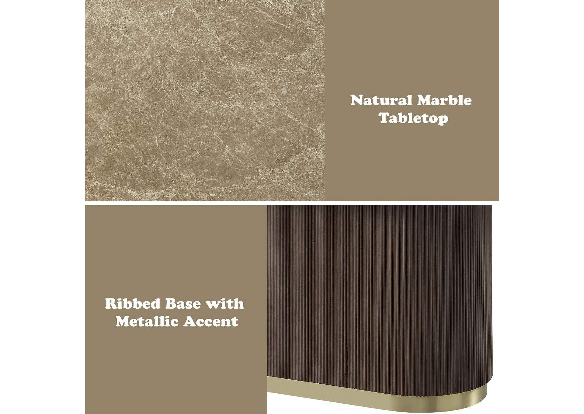Clayten Dining Table with Natural Marble Top image 8