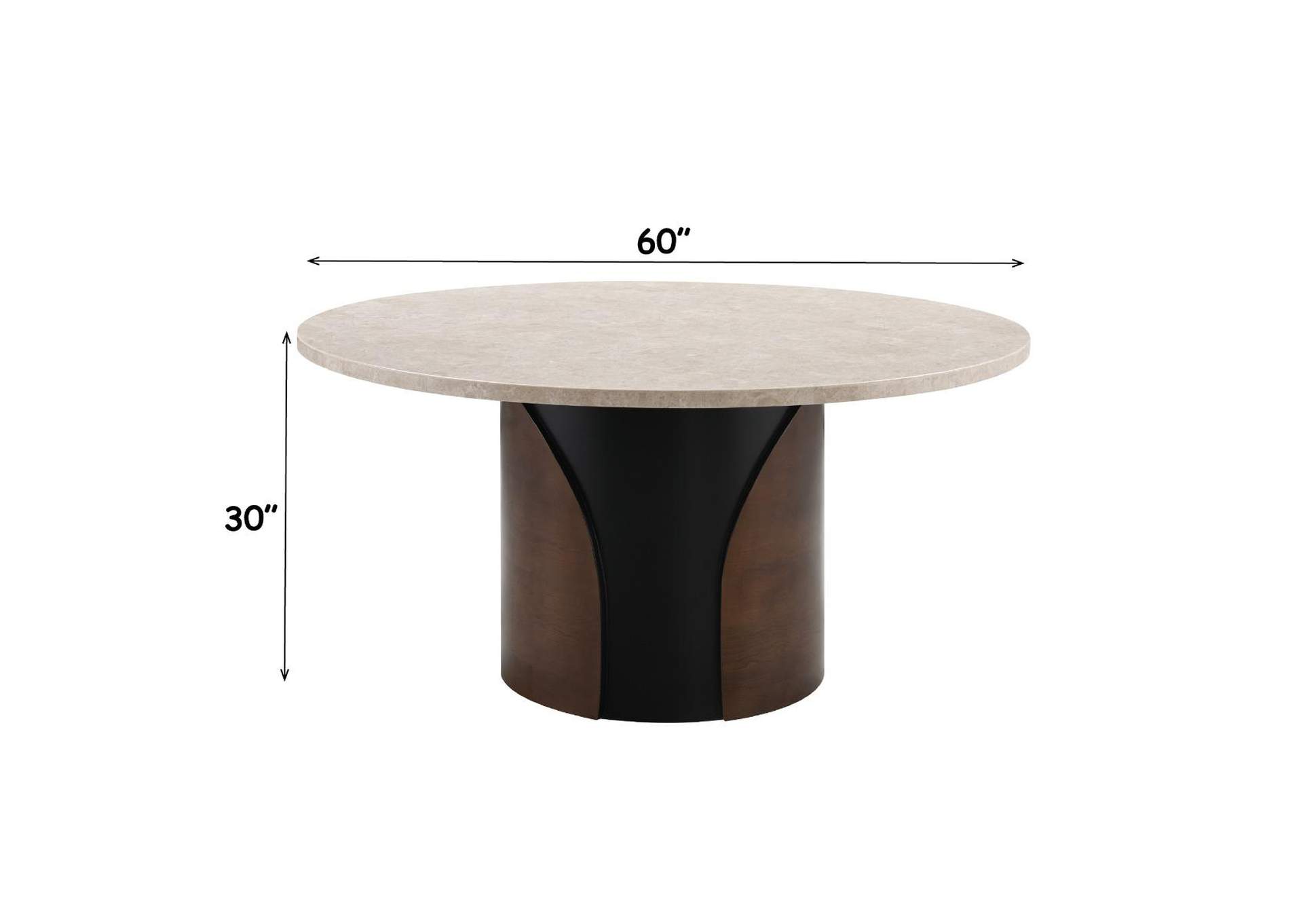 Rufina Round Dining Table with Marble Top image 6