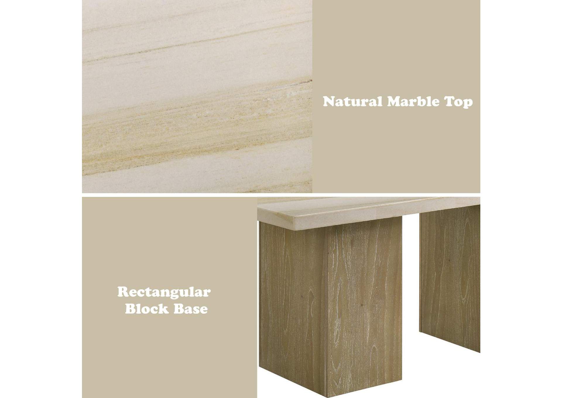 Olinda Dining Table with Natrual Marble Top image 8