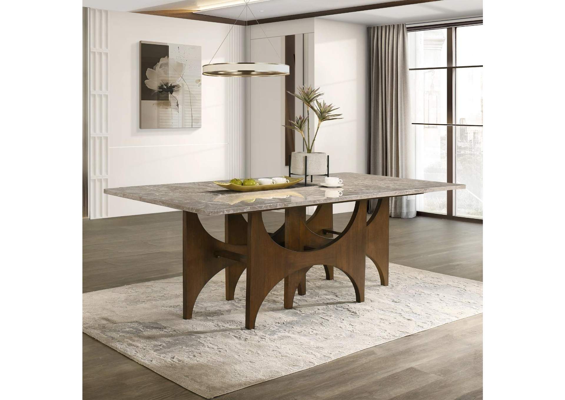 Oleia Dining Table with Engineered Marble image 1