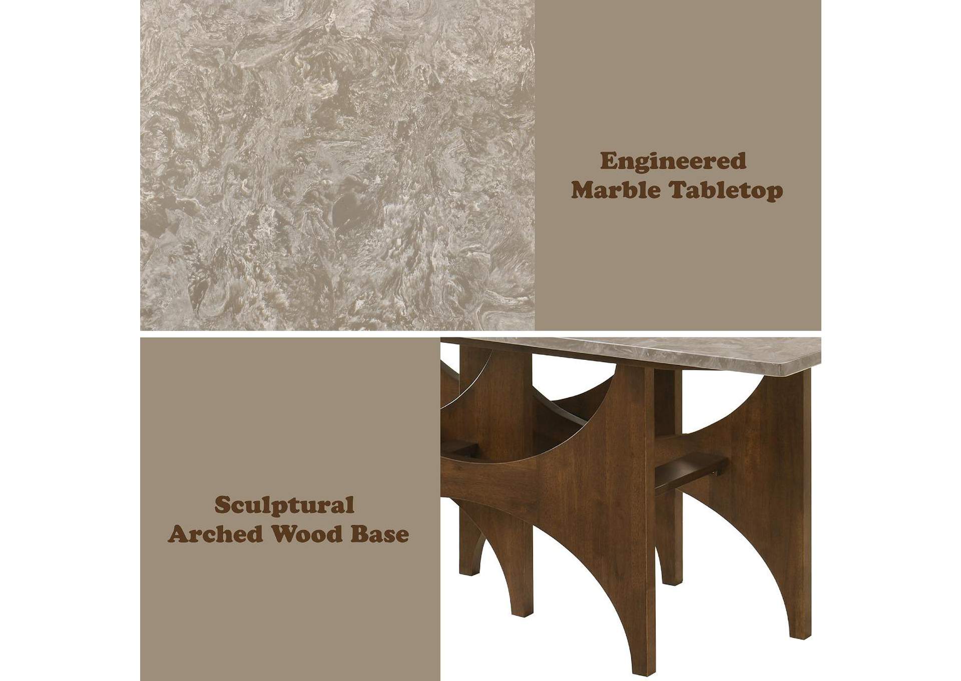 Oleia Dining Table with Engineered Marble image 9