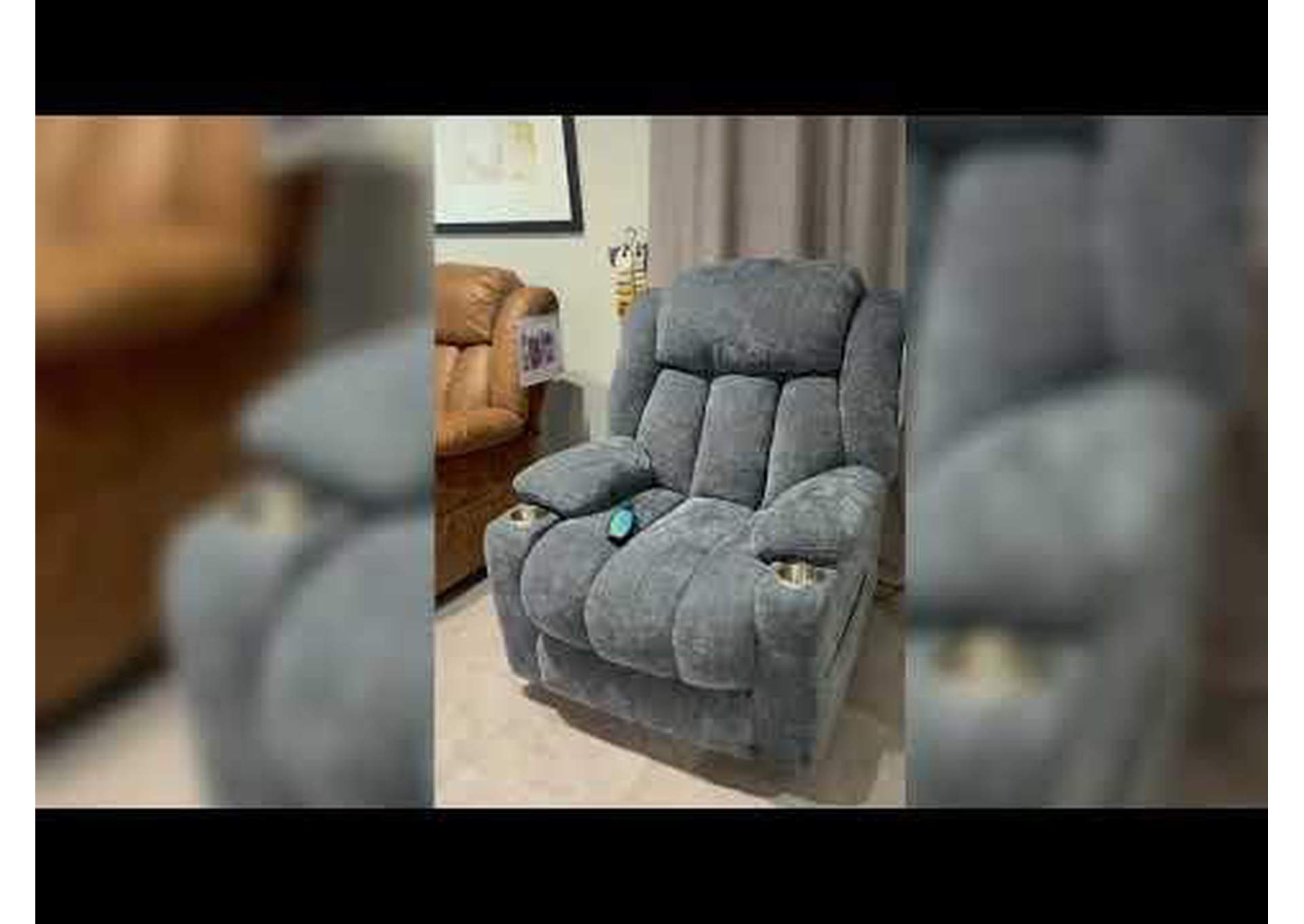 Omarion Power Recliner with Lift, Heating and Massage image 4