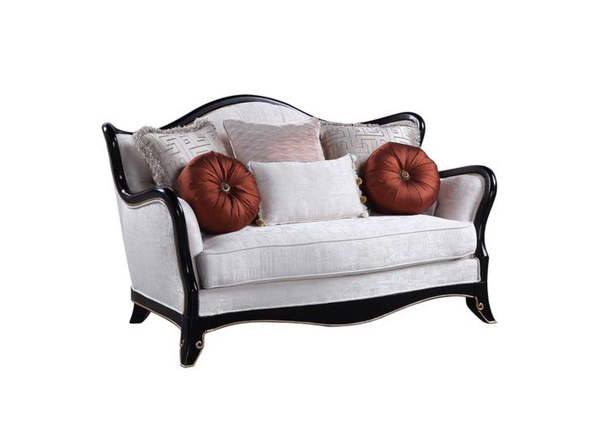 Nurmive Loveseat with 6 Pillows
