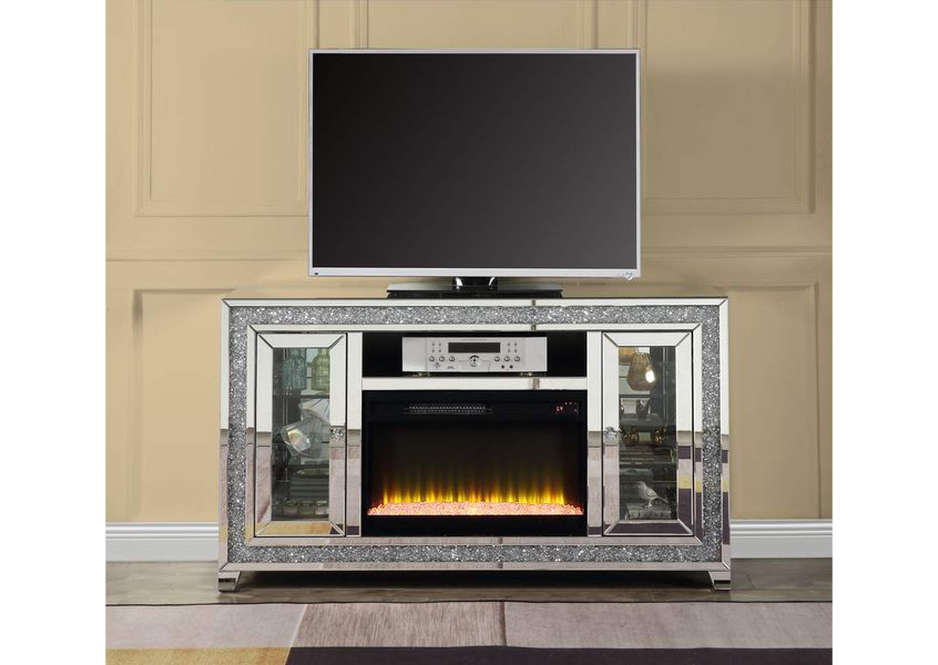 Noralie TV Stand with Fireplace and Led image 1