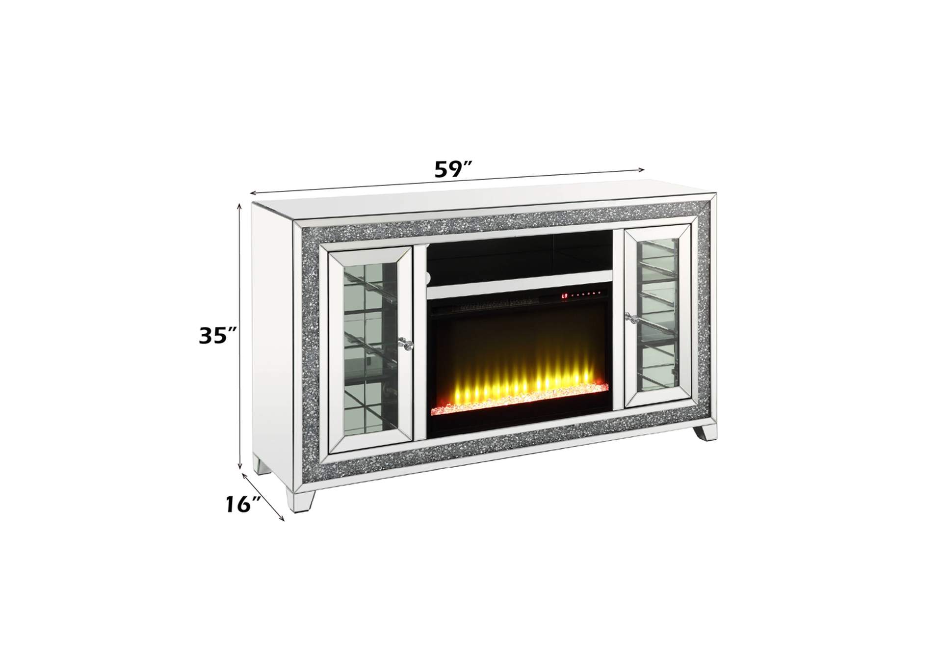 Noralie TV Stand with Fireplace and Led image 3