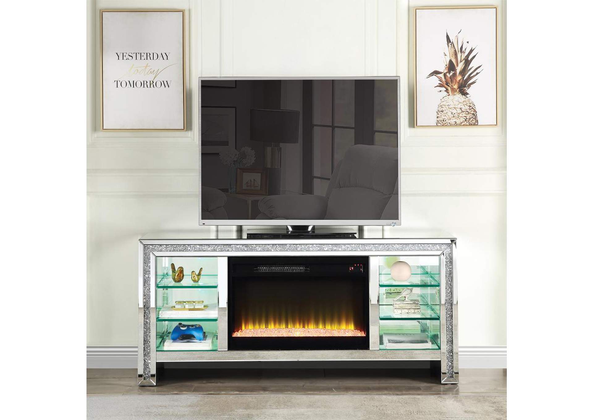 Noralie TV Stand with Fireplace and Led image 1