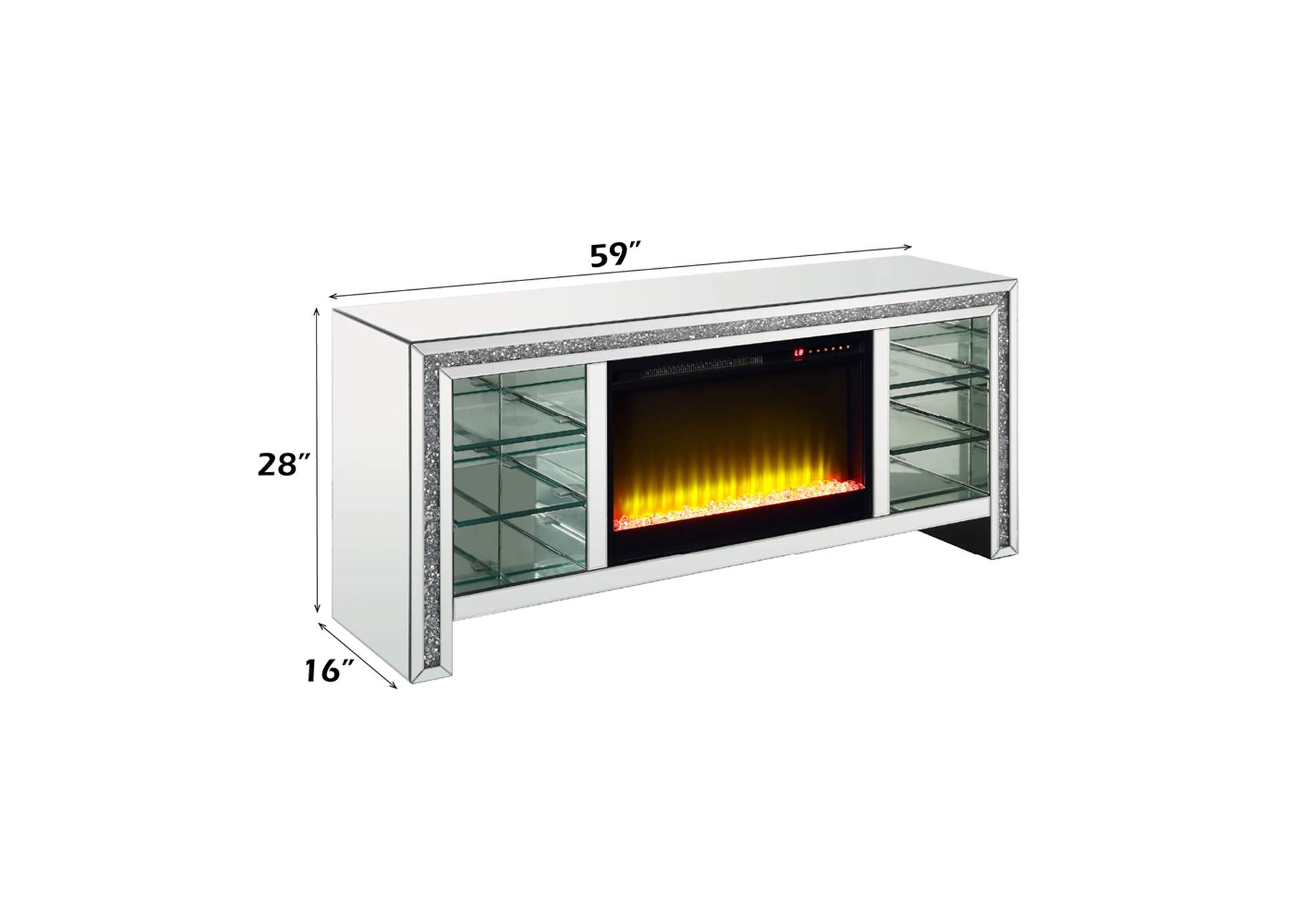 Noralie TV Stand with Fireplace and Led image 10