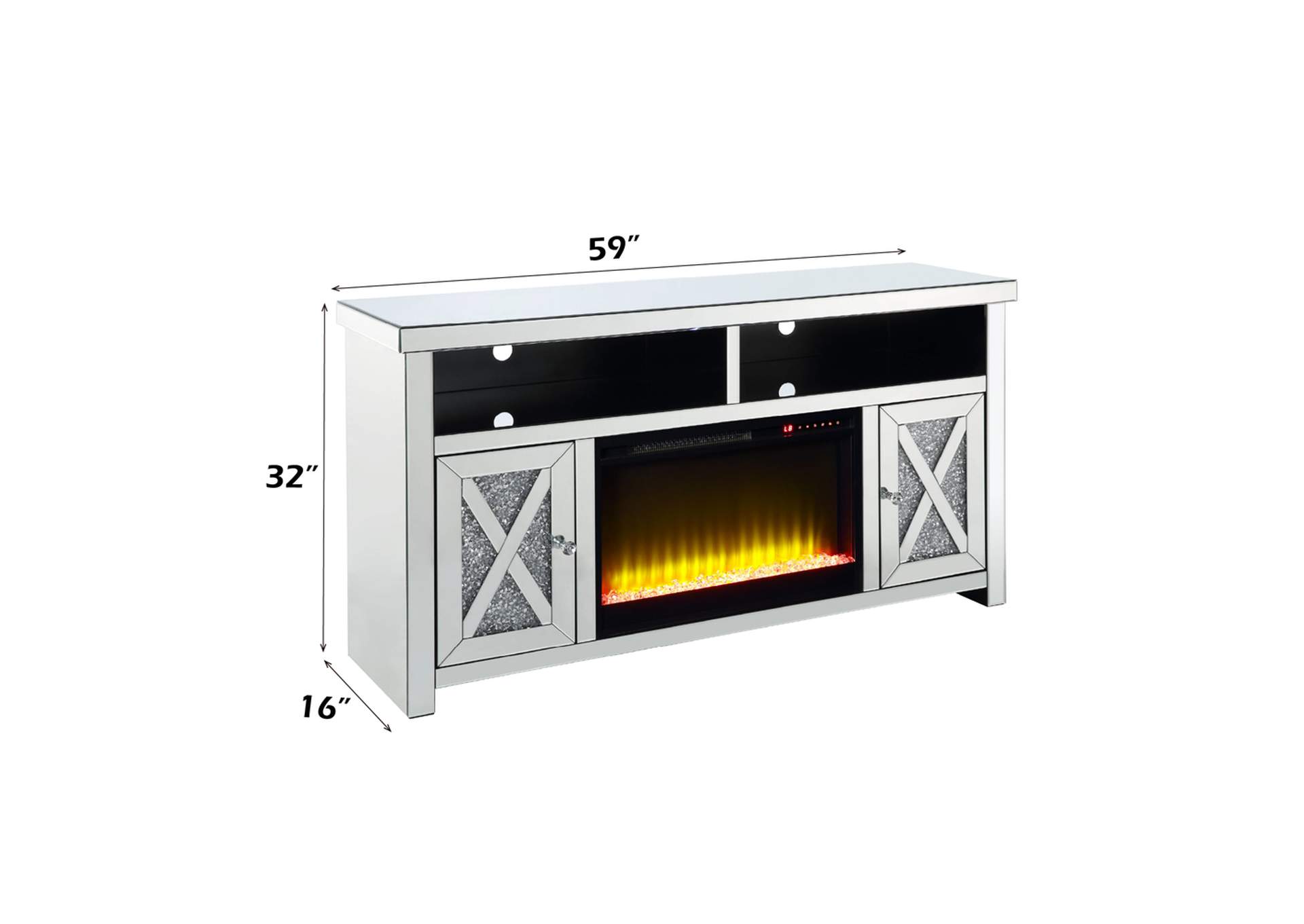 Noralie TV Stand with Fireplace