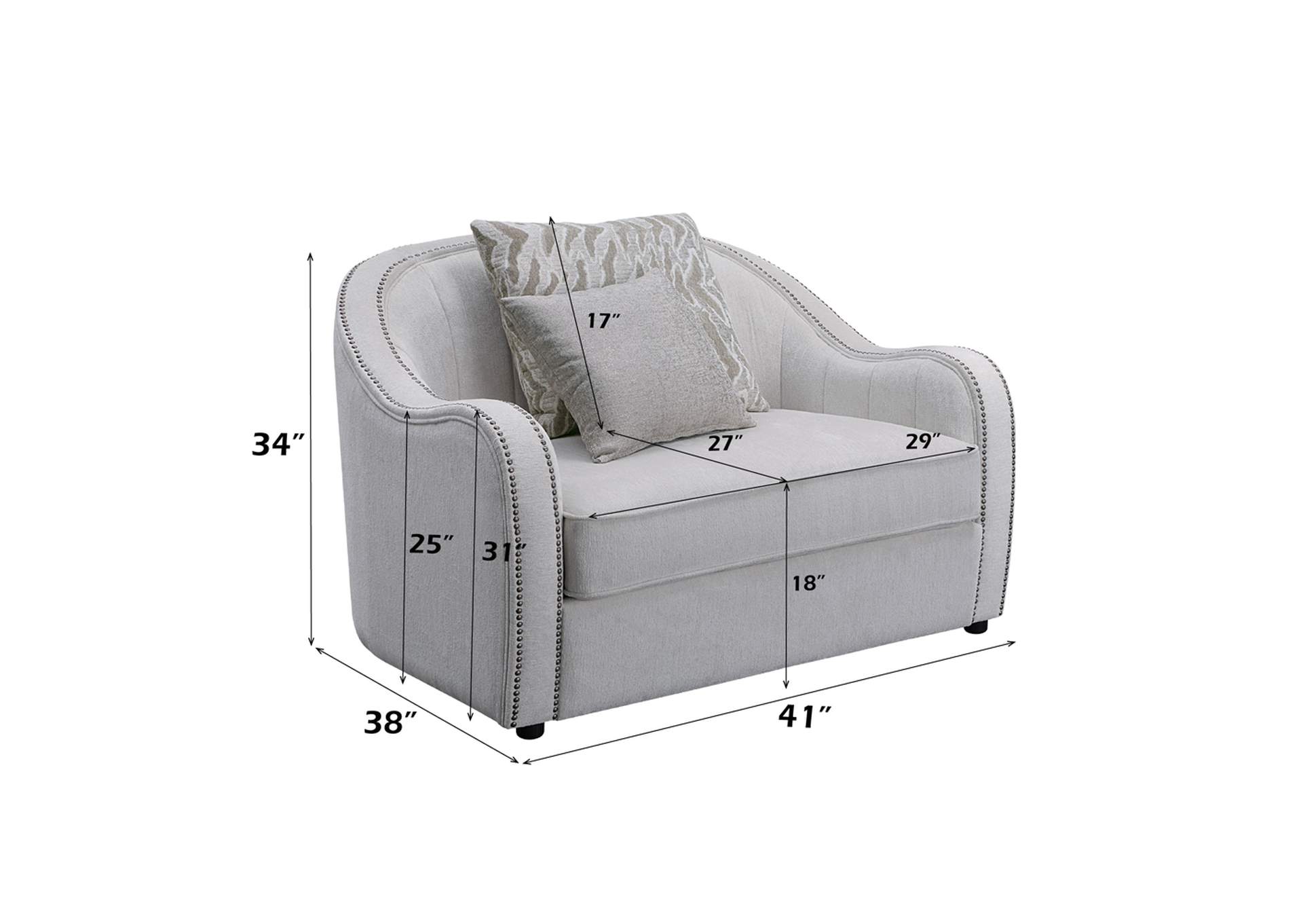 Mahler Chair with 2 Pillows image 9