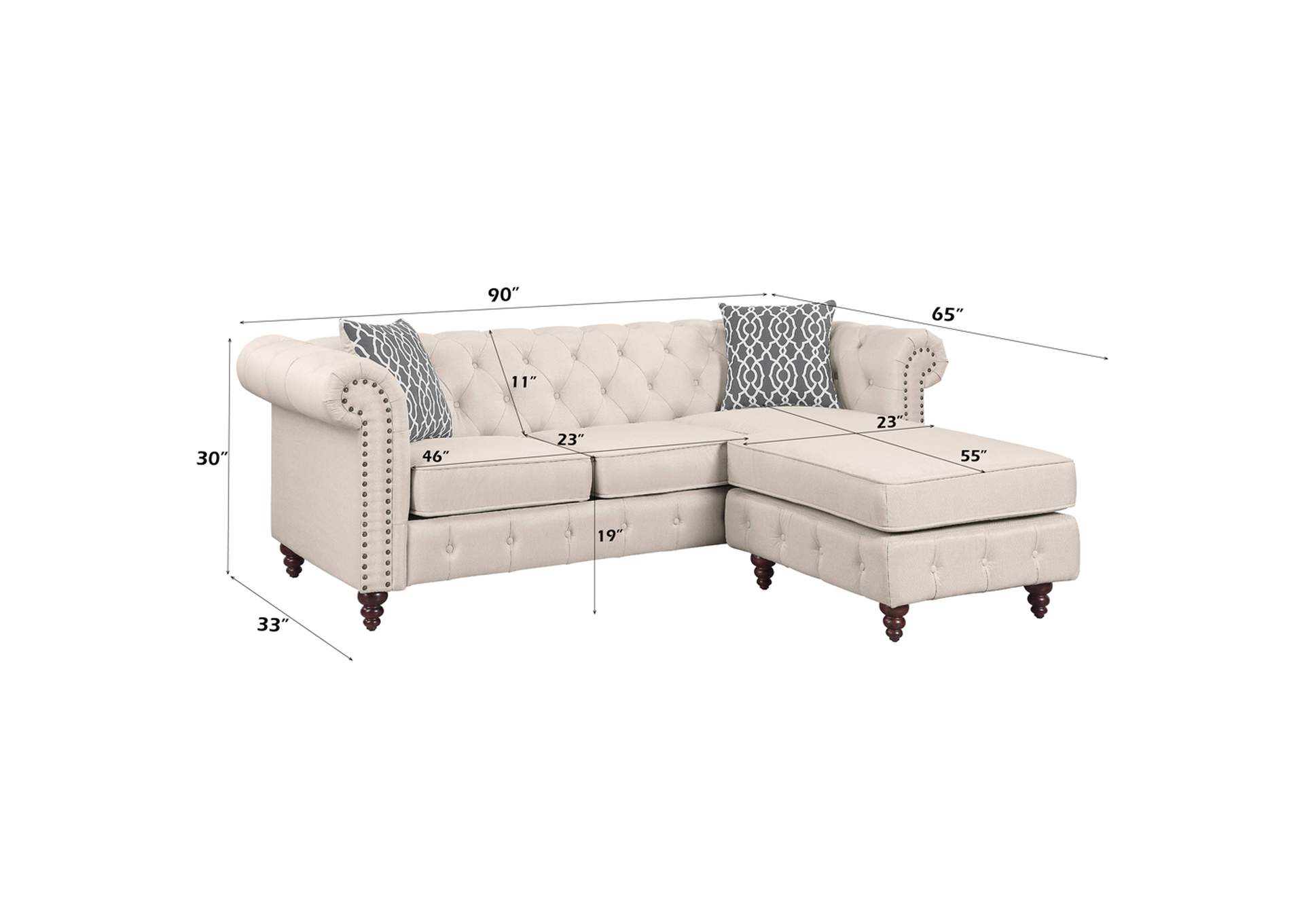 Waldina Reversible Sectional Sofa image 4