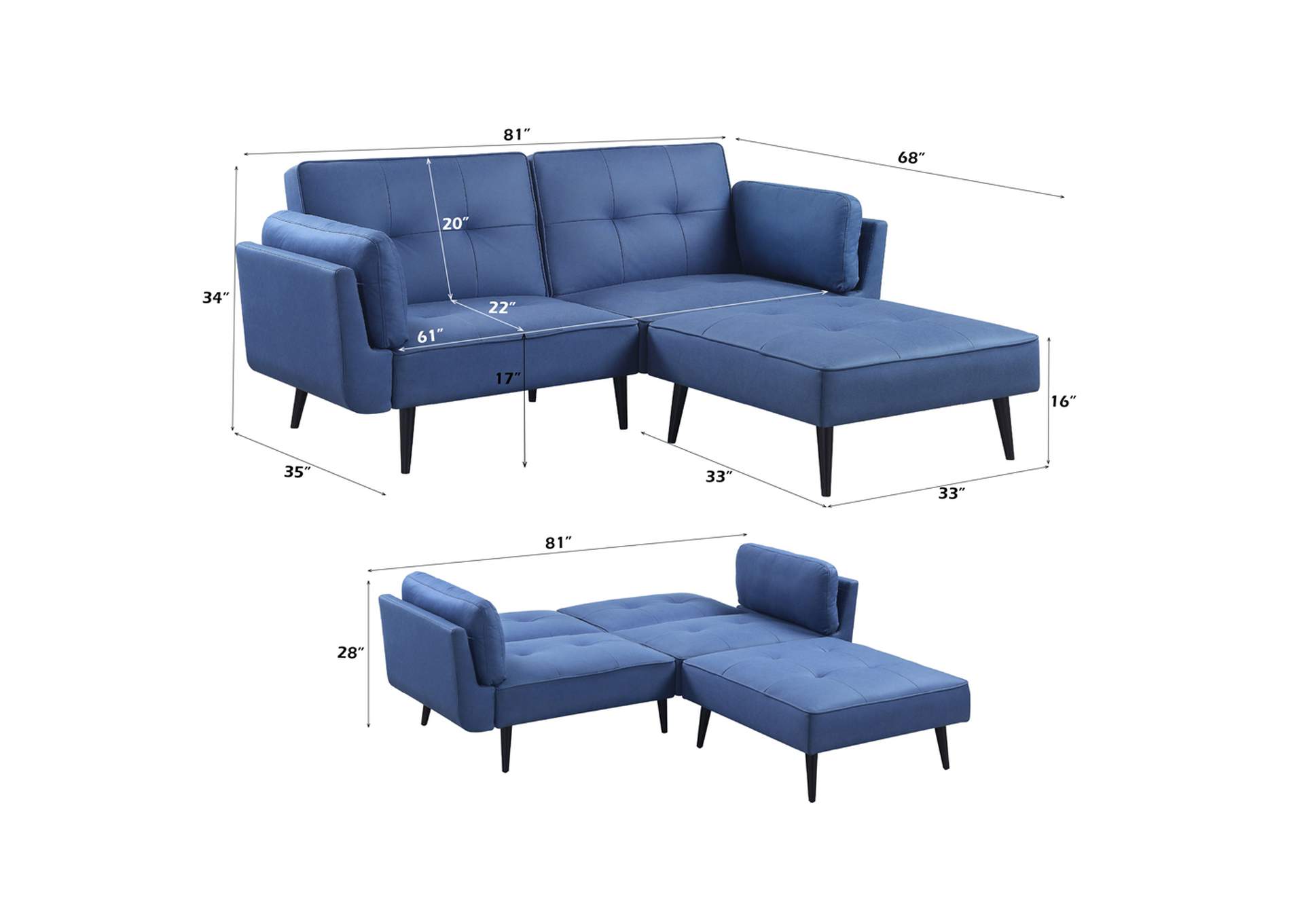 Nafisa Adjustable Sofa and Ottoman image 12