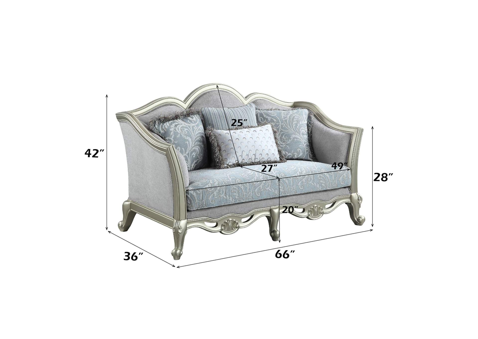 Qunsia Loveseat with 4 Pillows image 6