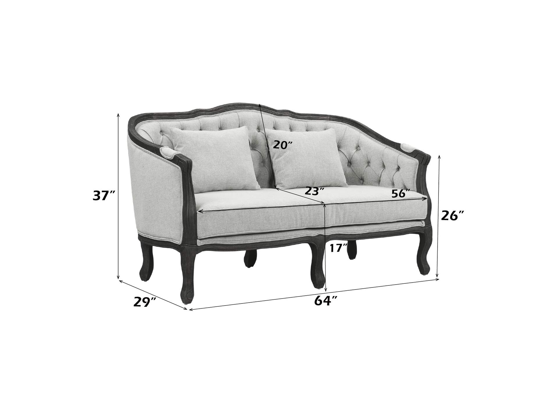 Samael Loveseat with 2 Pillows image 8