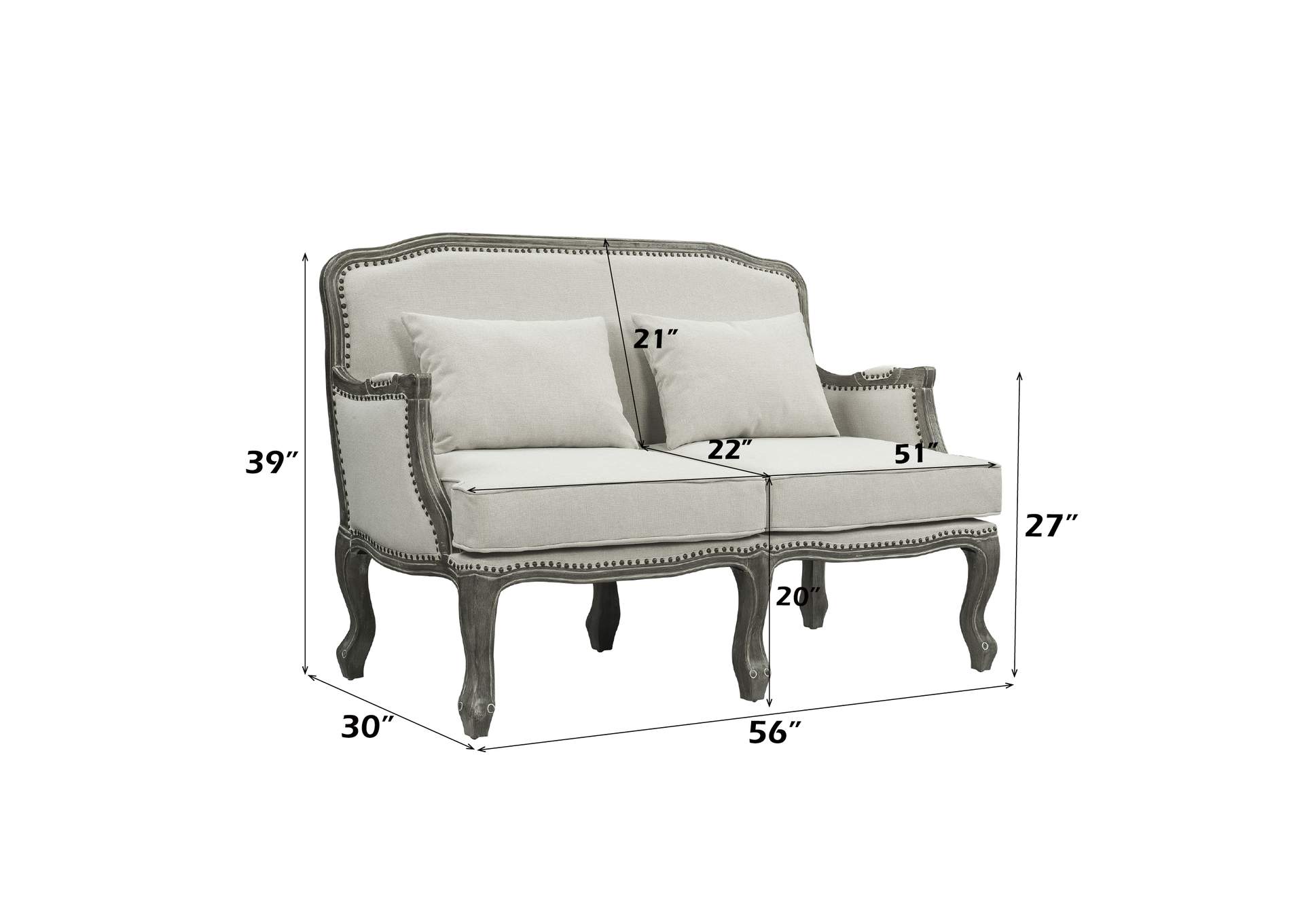 Tania Loveseat with 2 Pillows image 6