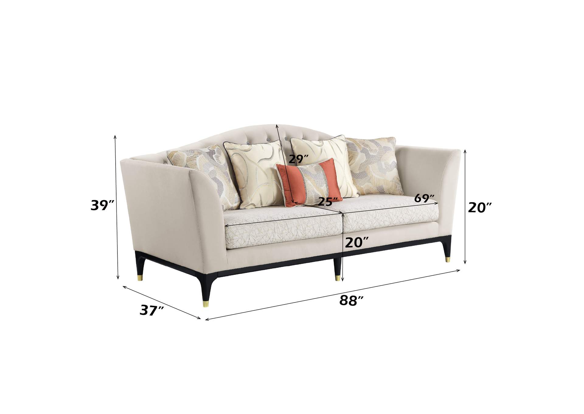 Tayden Sofa with 5 Pillows image 12