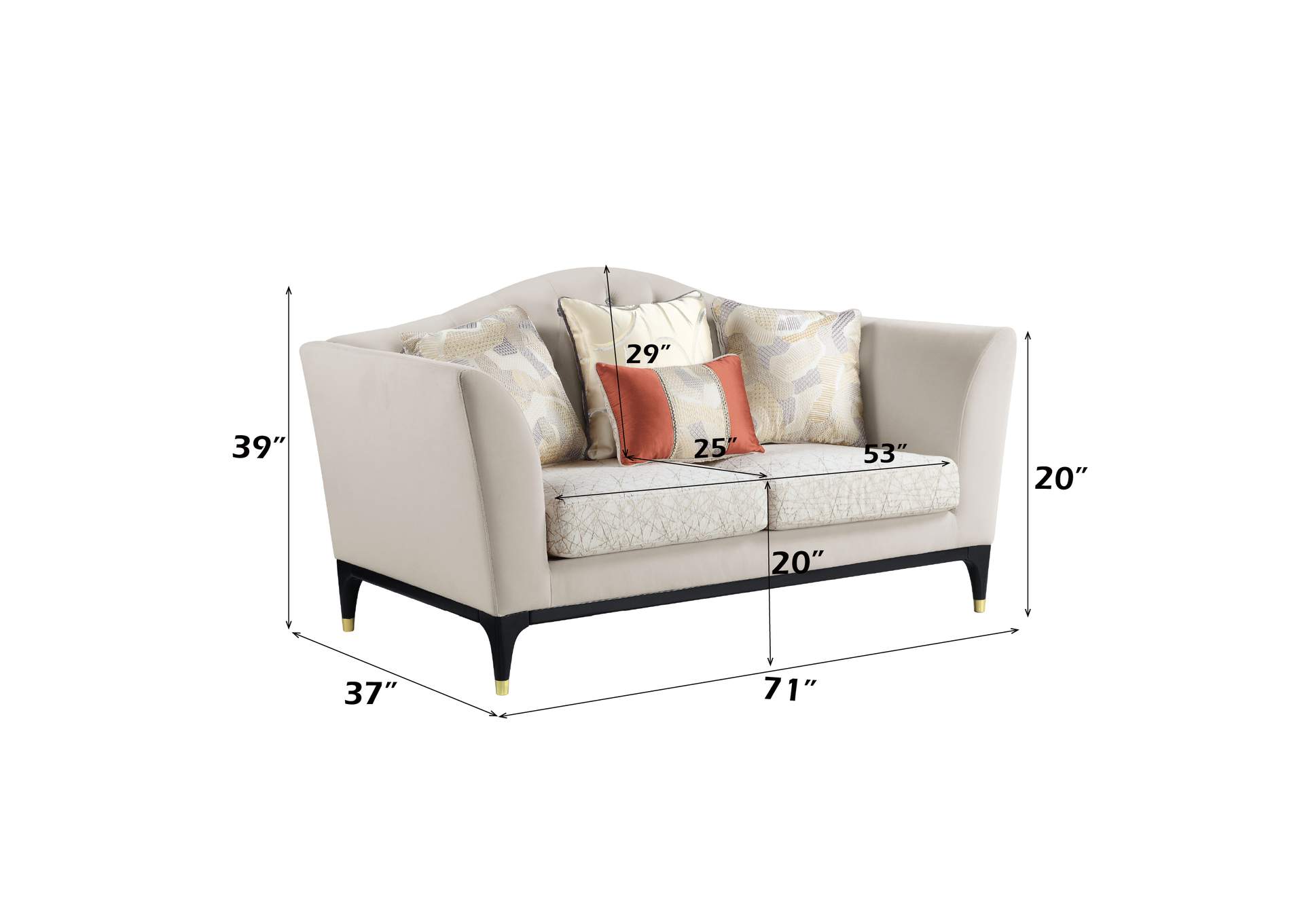 Tayden Loveseat with 4 Pillows image 10
