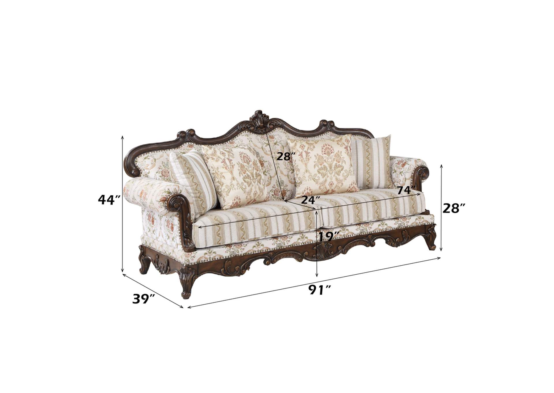 Nayla Sofa with 4 Pillows image 6