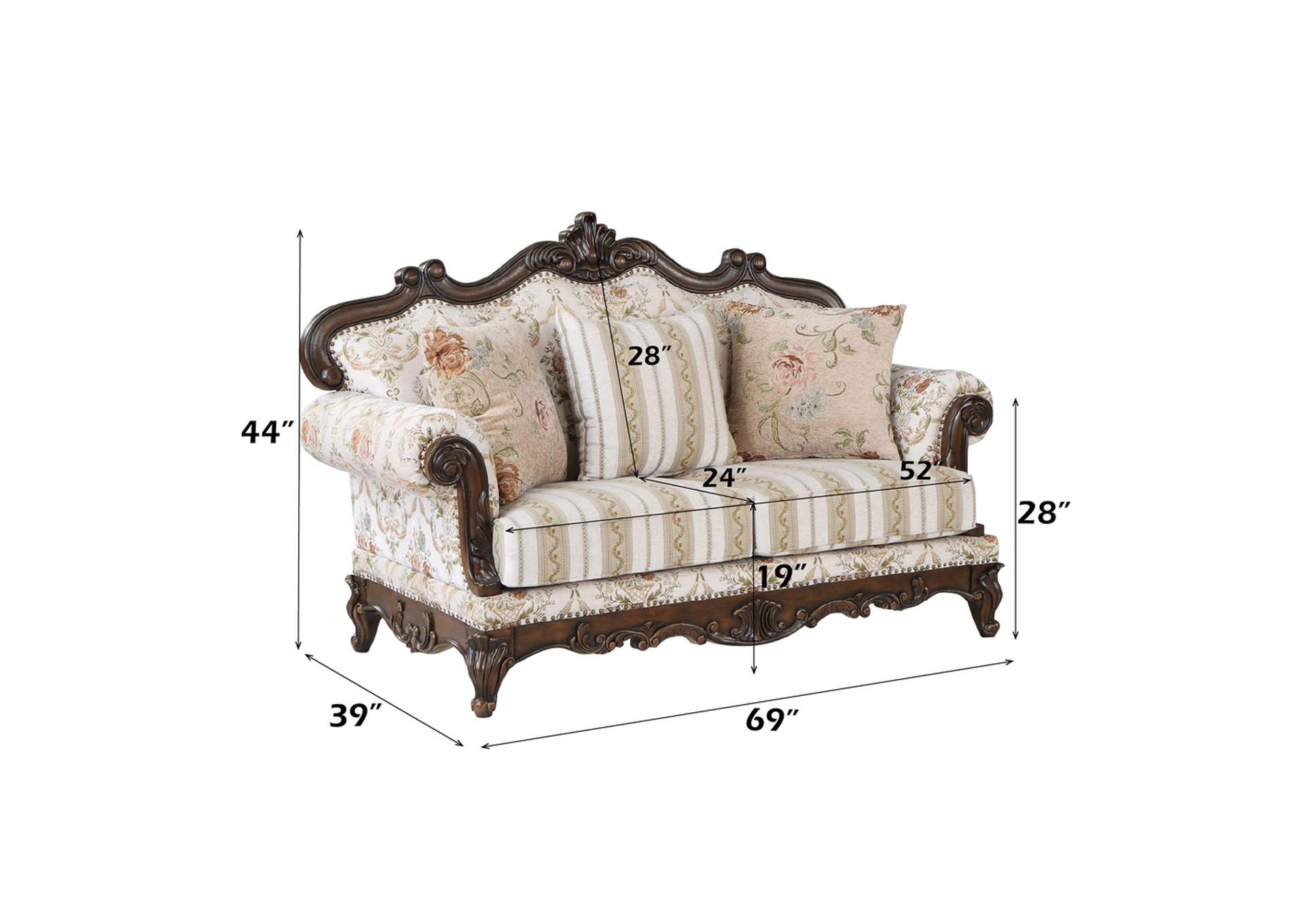 Nayla Loveseat with 3 Pillows image 7