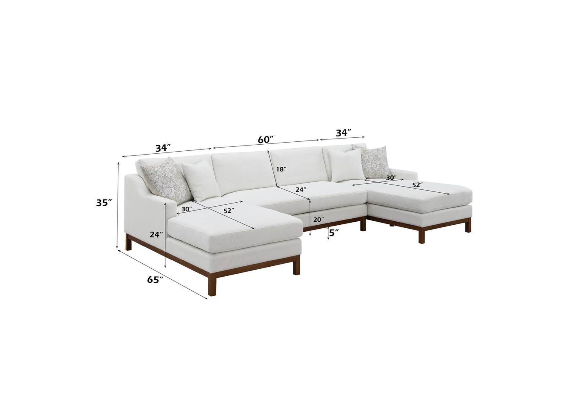 Valiant Sectional Sofa with 4 Pillows image 7